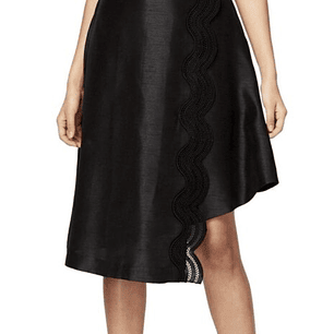 Falda A Line Encaje Satín Diseño RACHEL ROY (M-L) NUEVO CON ETIQUETAS