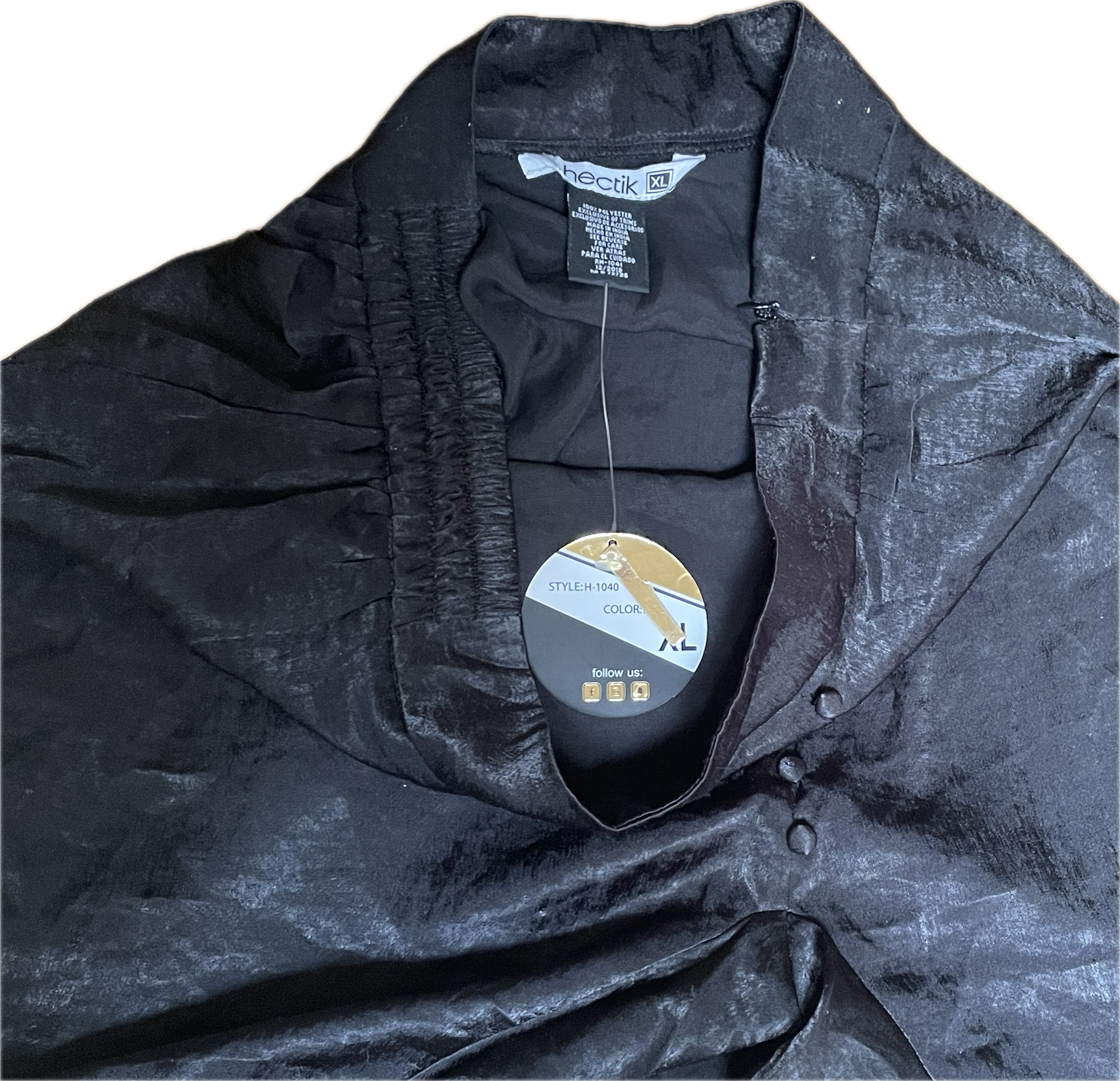 Falda Diseño Vuelos Botones Satinada HECTIK (L) NUEVO CON ETIQUETAS 3