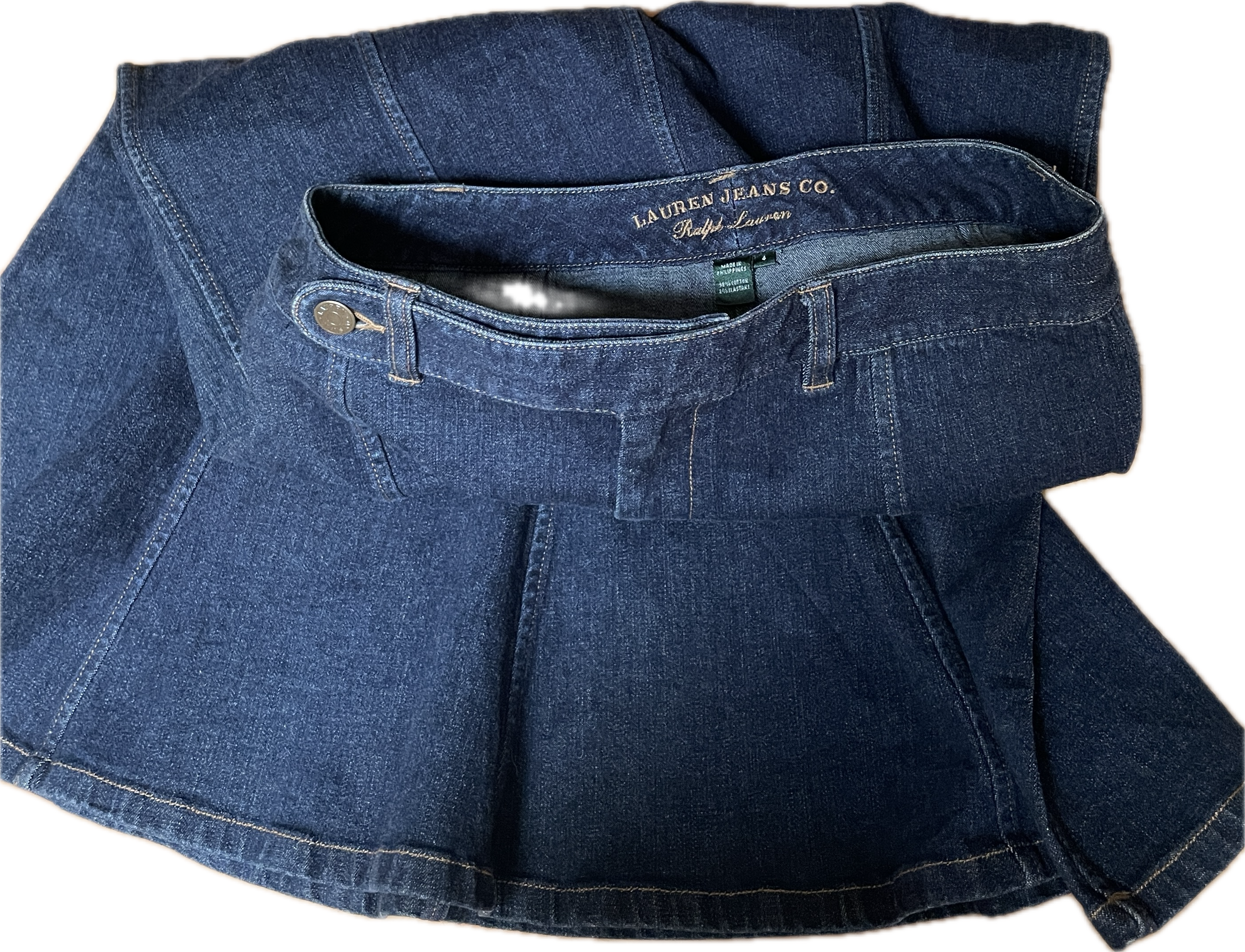 Falda Midi Denim Trumpet Flare RALPH LAUREN JEANS (M) COMO NUEVO 4