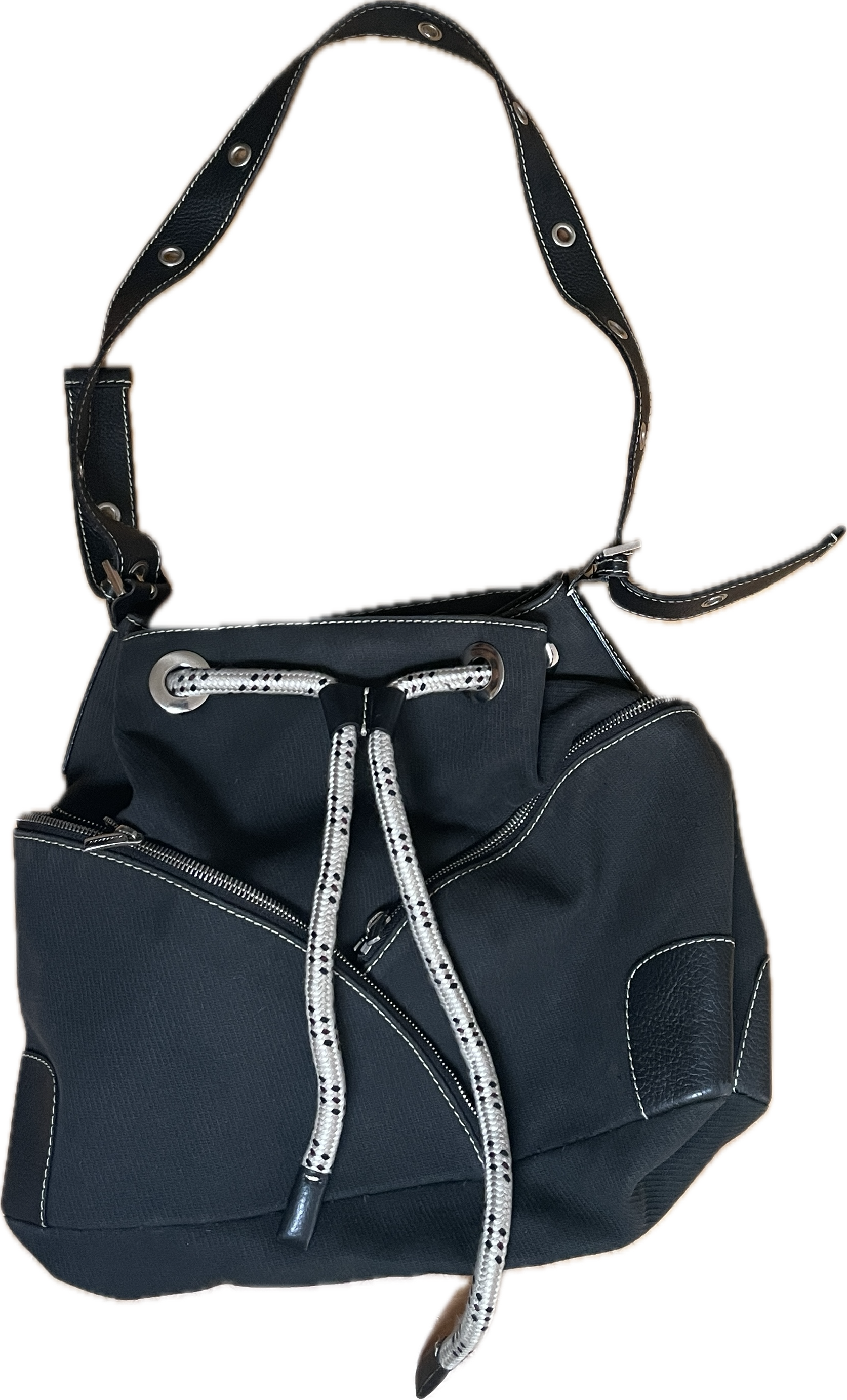 Cartera Bucket Canvas Drawstring BURBERRY  2