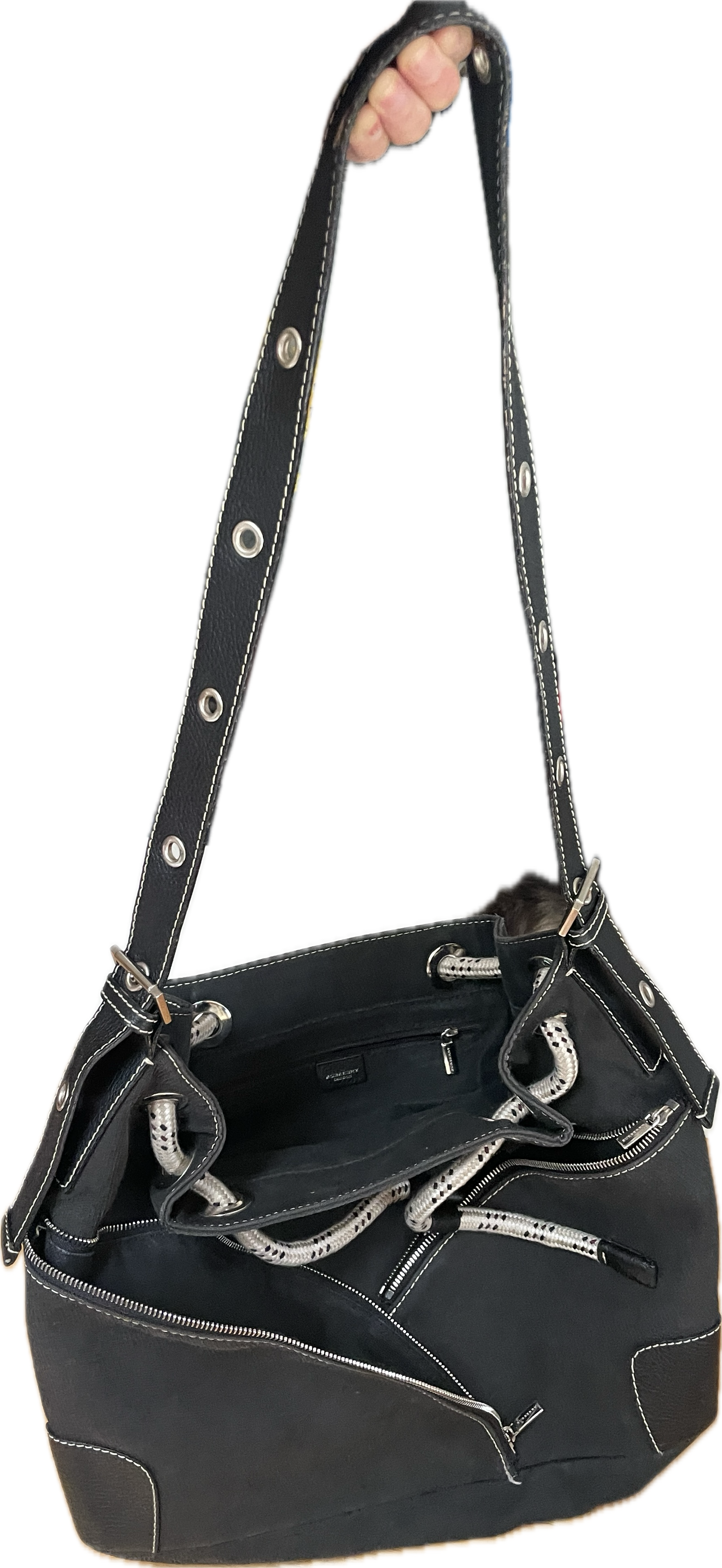 Cartera Bucket Canvas Drawstring BURBERRY  7