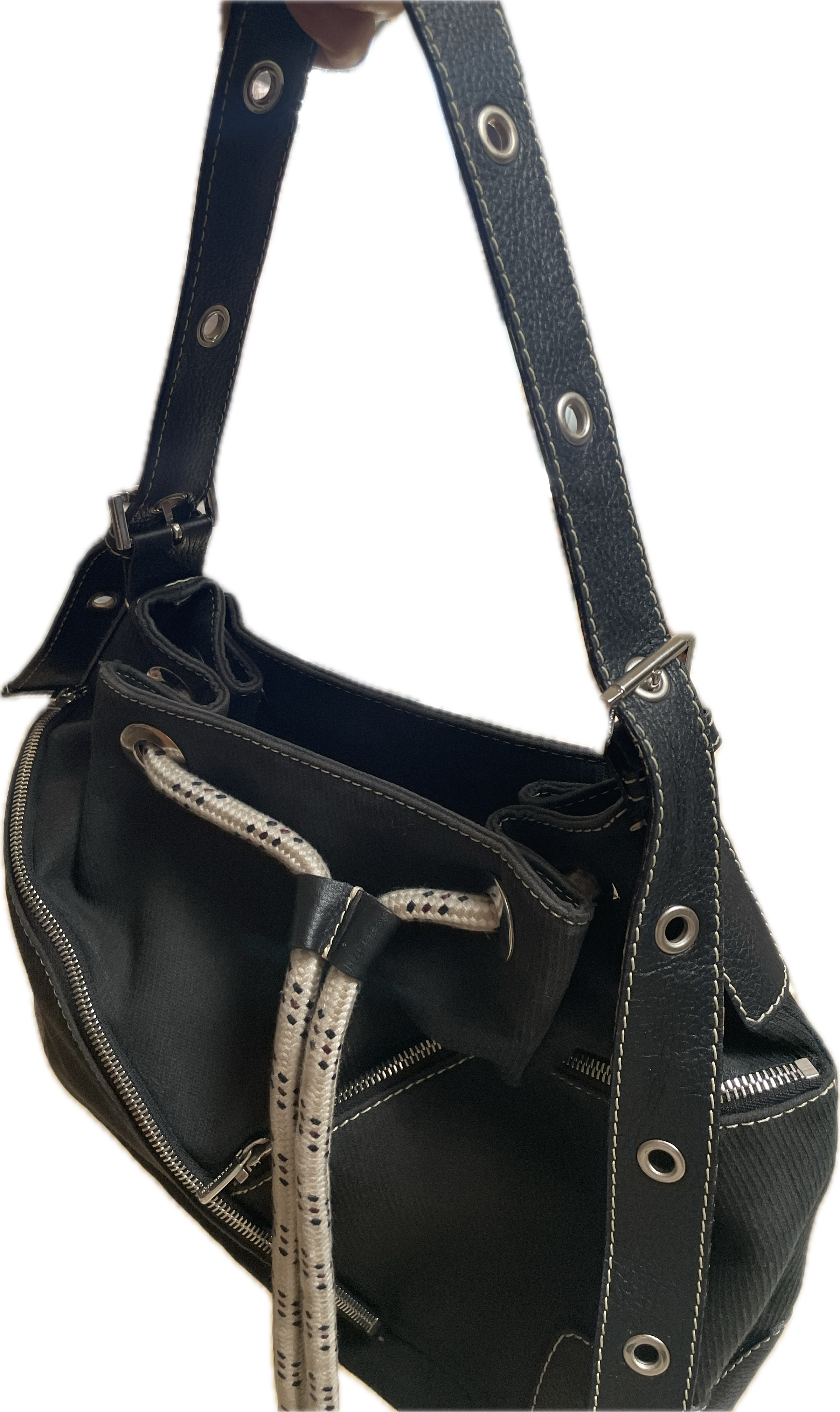 Cartera Bucket Canvas Drawstring BURBERRY  8