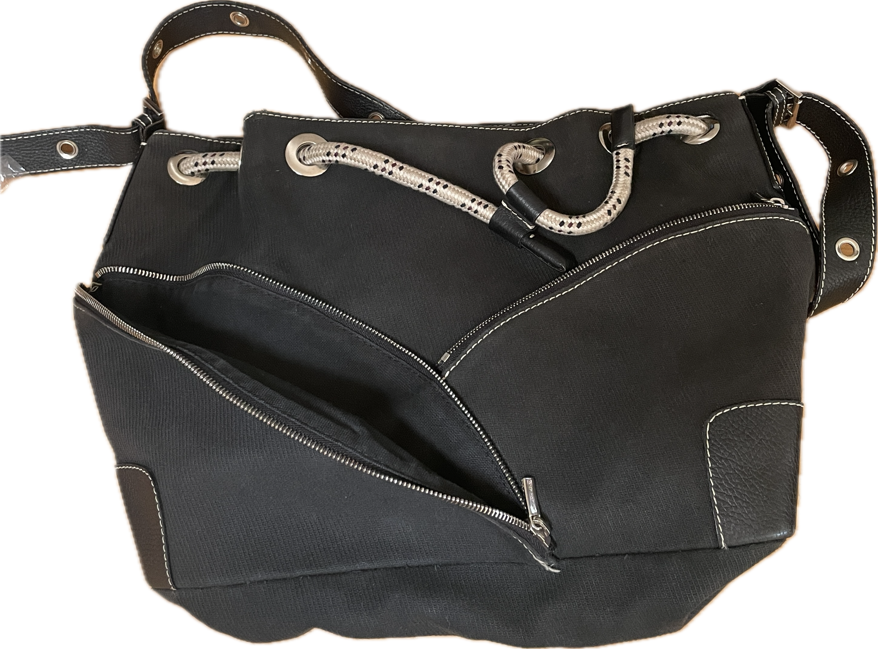 Cartera Bucket Canvas Drawstring BURBERRY  9