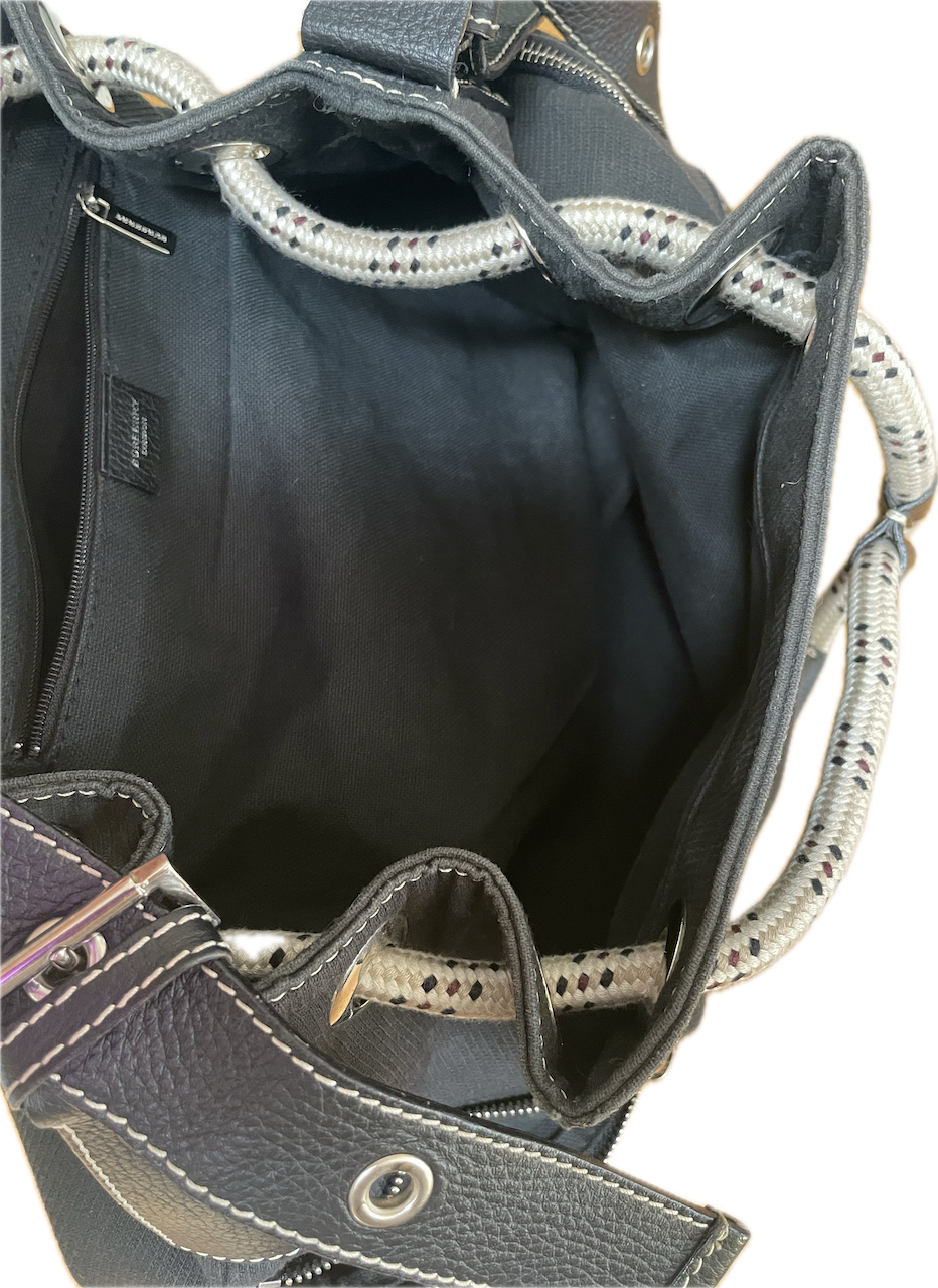 Cartera Bucket Canvas Drawstring BURBERRY  12