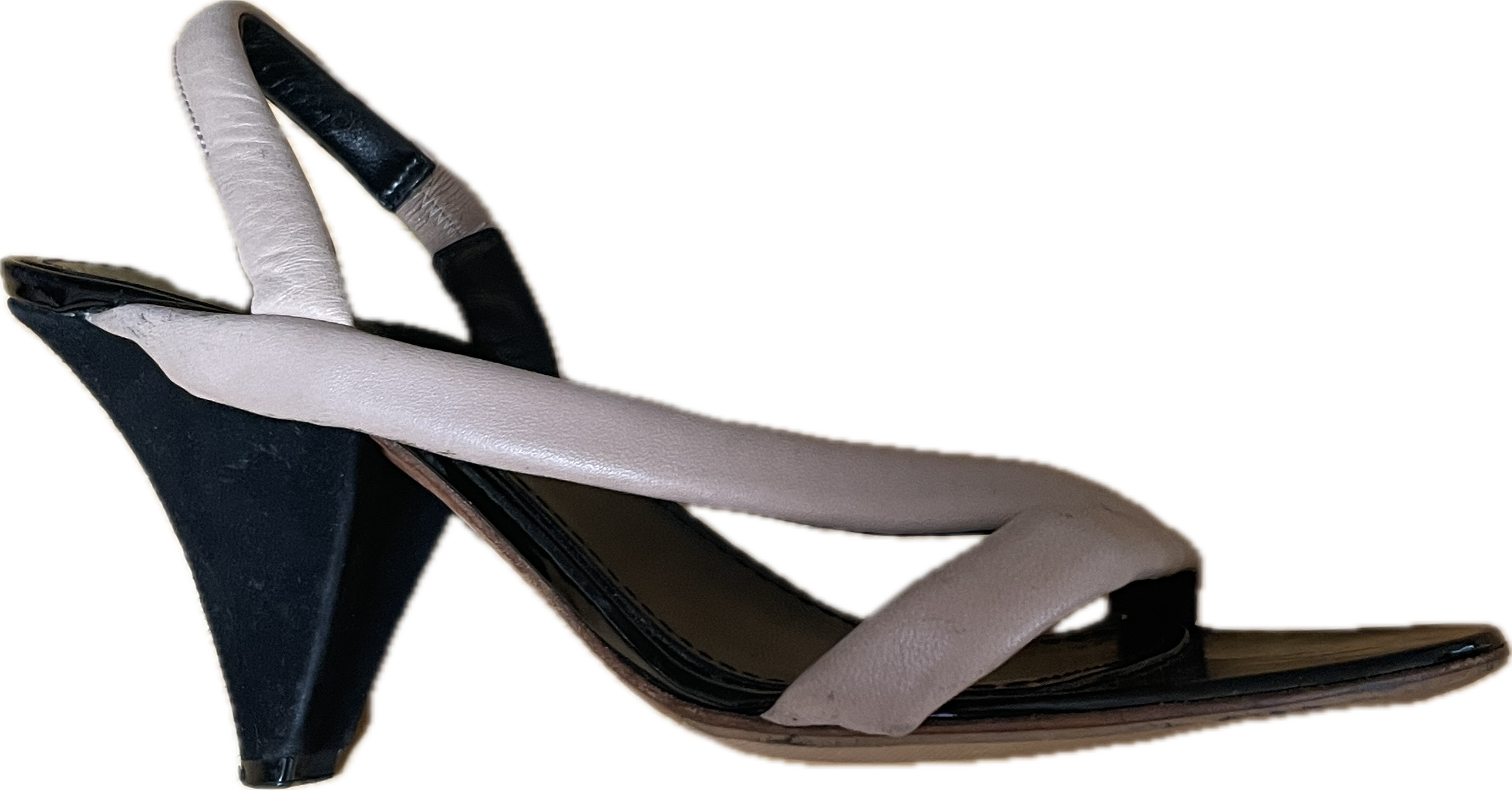 Sandalias Diseño Abstracto Taco Gamuza CÉLINE PARIS (IT39.5- 40) 4