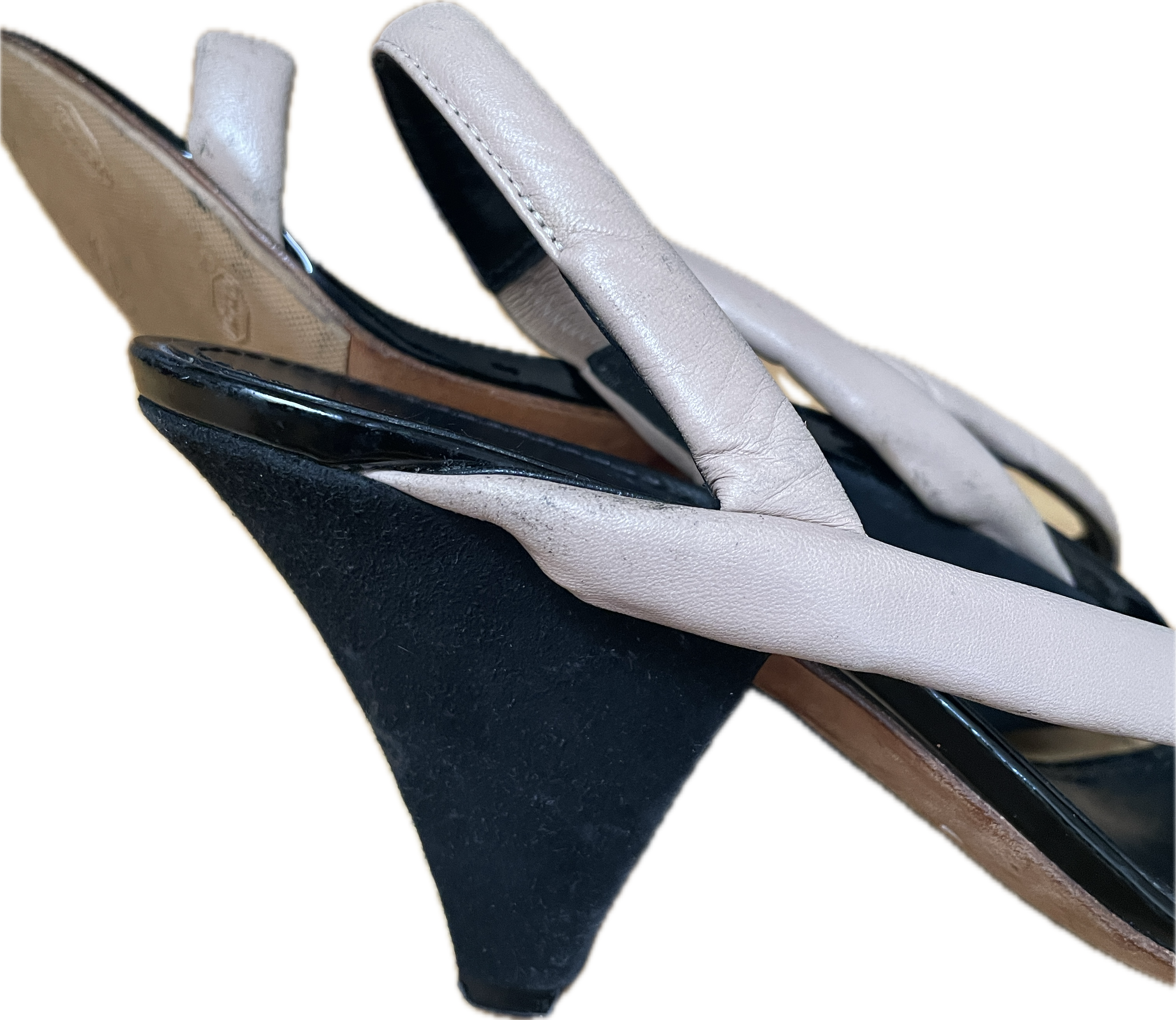 Sandalias Diseño Abstracto Taco Gamuza CÉLINE PARIS (IT39.5- 40) 7