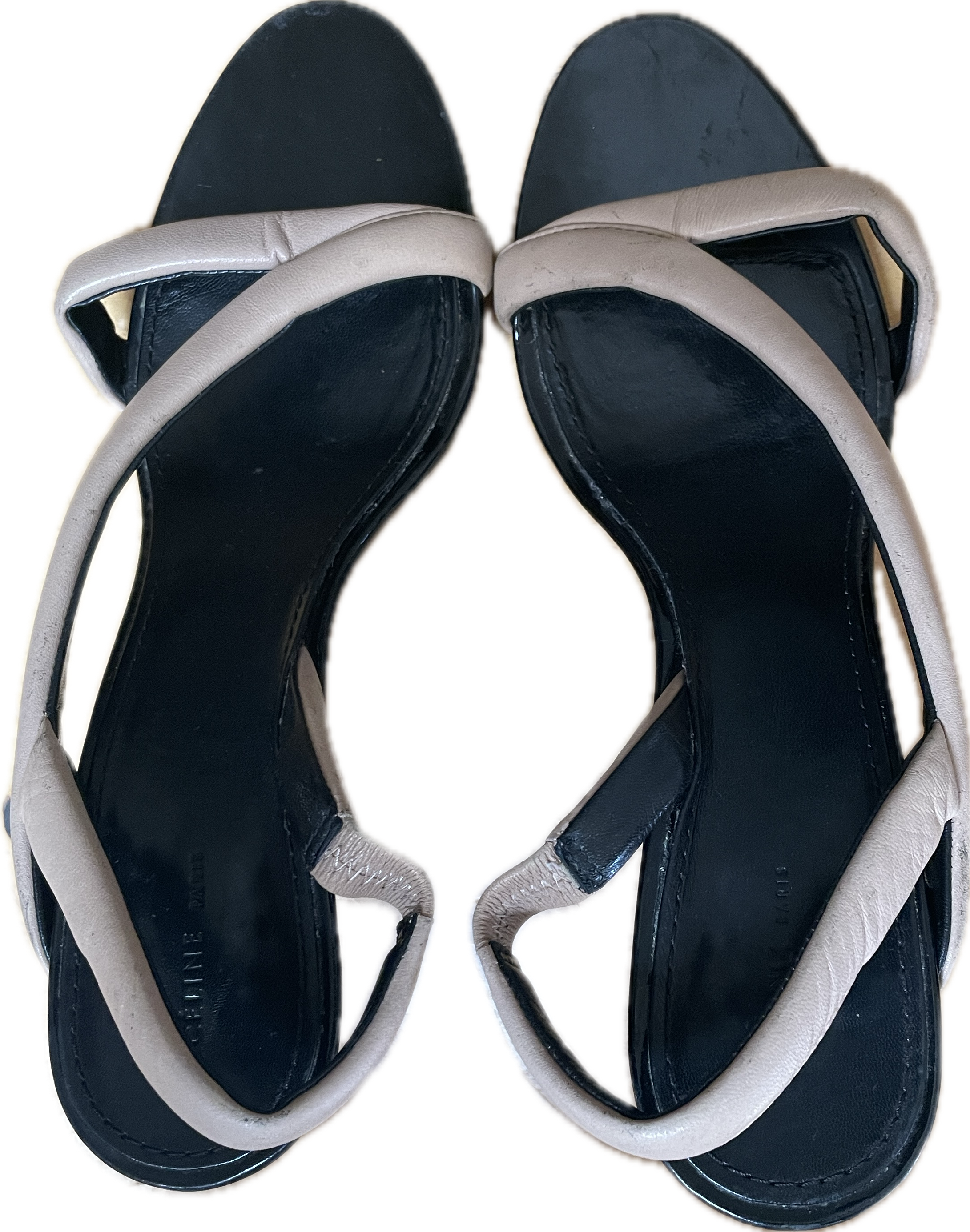 Sandalias Diseño Abstracto Taco Gamuza CÉLINE PARIS (IT39.5- 40) 1