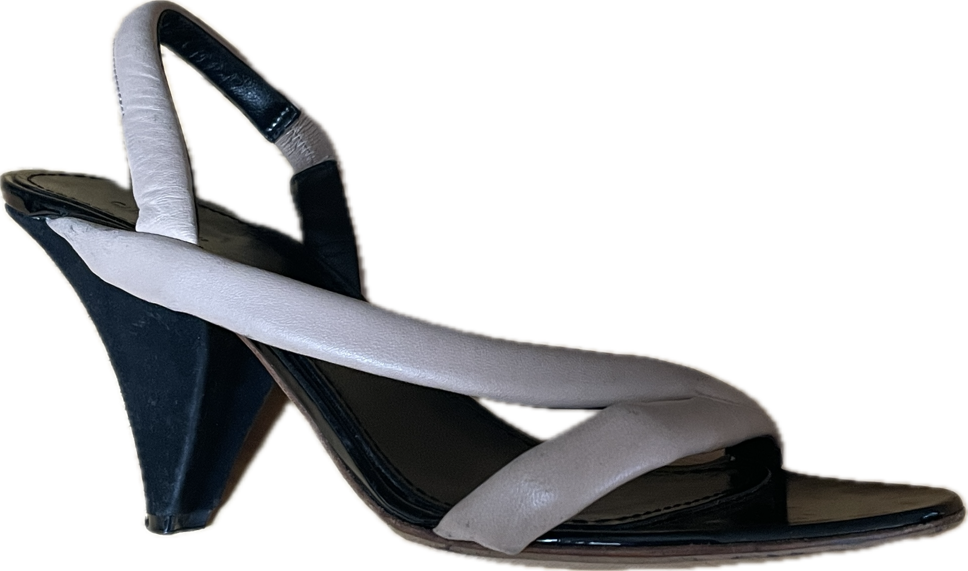 Sandalias Diseño Abstracto Taco Gamuza CÉLINE PARIS (IT39.5- 40) 2