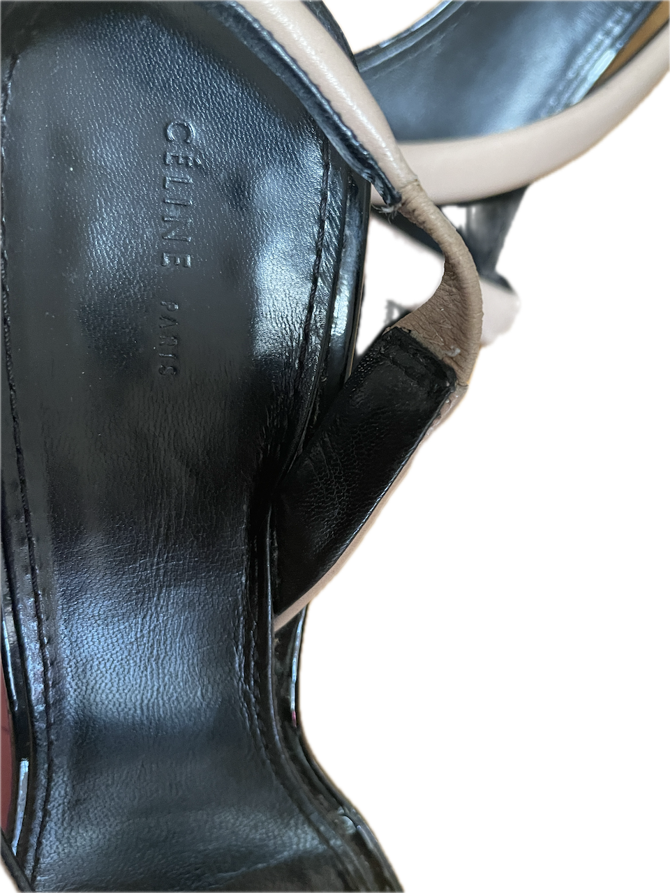 Sandalias Diseño Abstracto Taco Gamuza CÉLINE PARIS (IT39.5- 40) 11