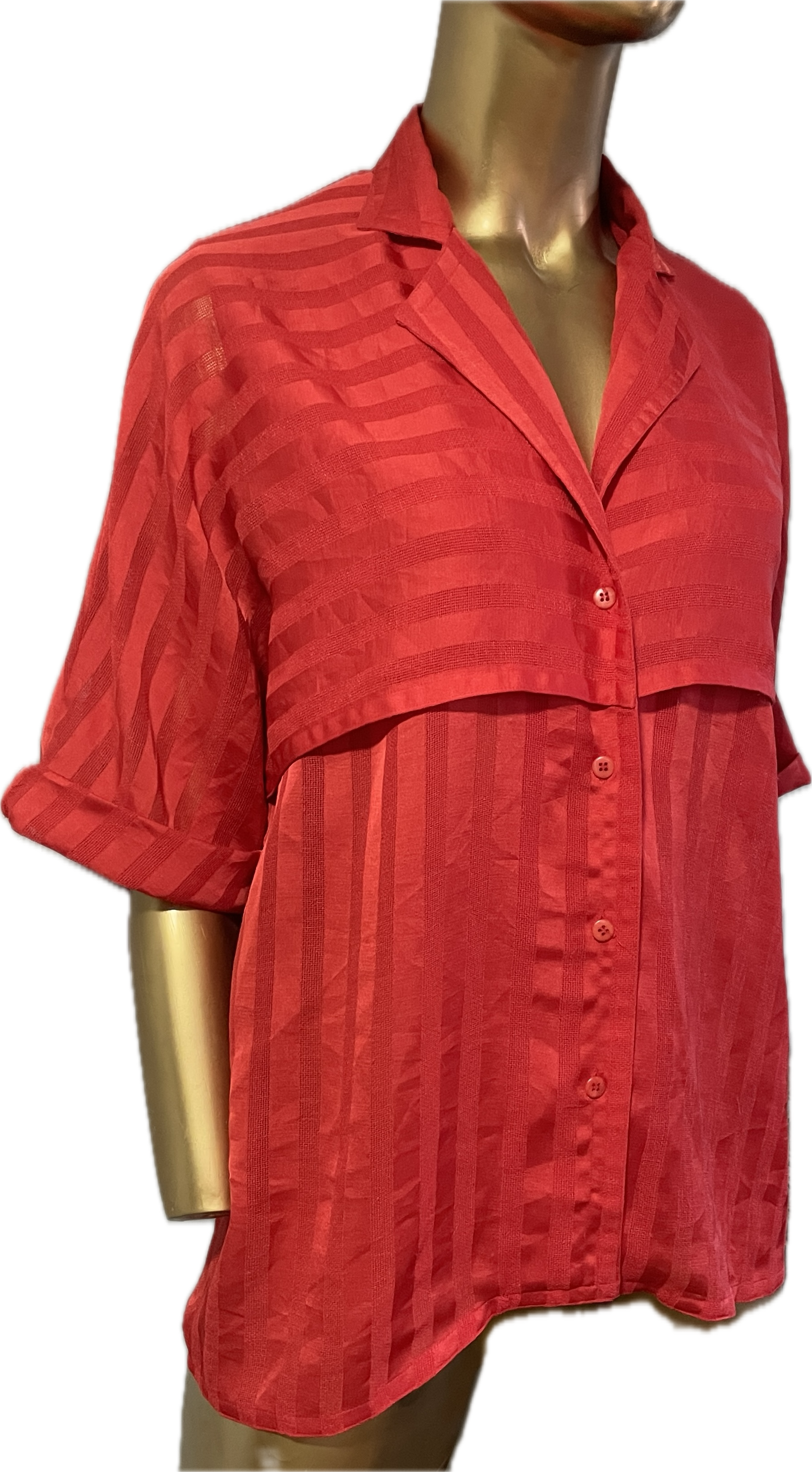 Blusa Efecto Capa-Oriental OSCAR DE LA RENTA (L) VINTAGE 5