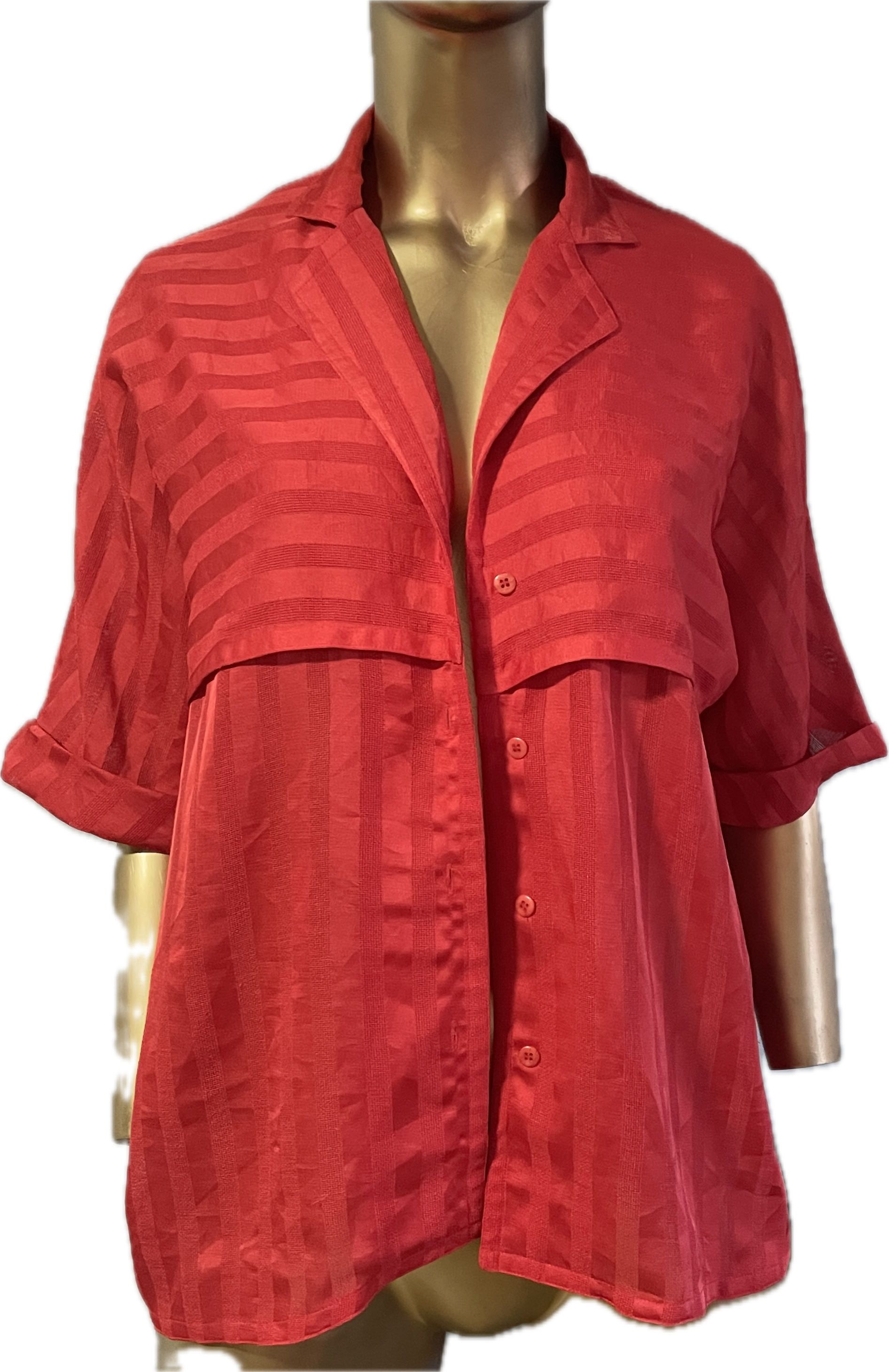 Blusa Efecto Capa-Oriental OSCAR DE LA RENTA (L) VINTAGE 7