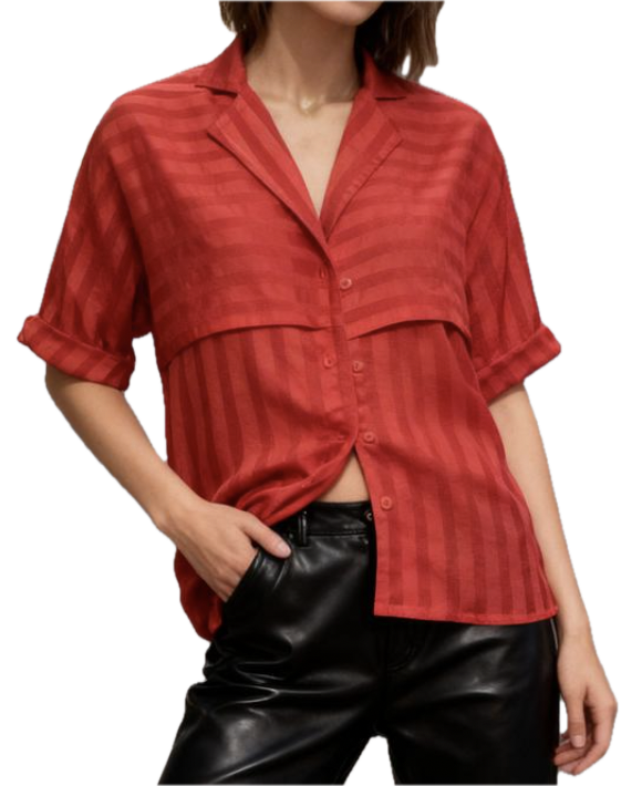 Blusa Efecto Capa-Oriental OSCAR DE LA RENTA (L) VINTAGE 1