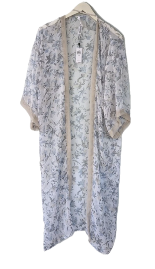 Kimono Sheer Floral Tapado Largo BCBGeneration (TU) NUEVO CON ETIQUETAS  3