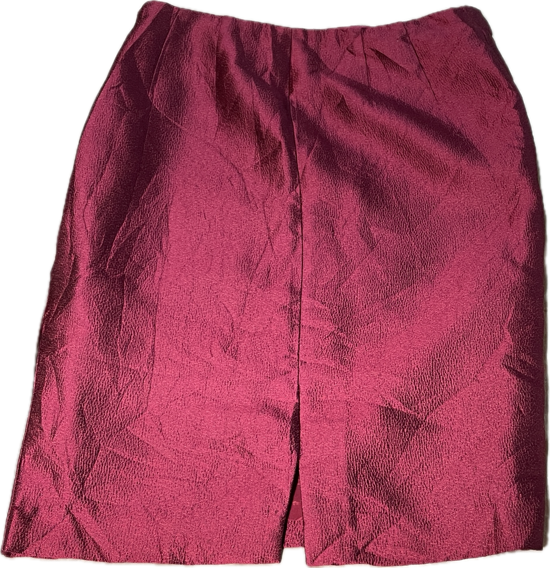 Falda A-line 100% Seda Dupioni DANA BUCHMAN (S) NUEVO CON ETIQUETAS  2