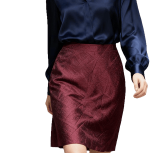 Falda A-line 100% Seda Dupioni DANA BUCHMAN (S) NUEVO CON ETIQUETAS 