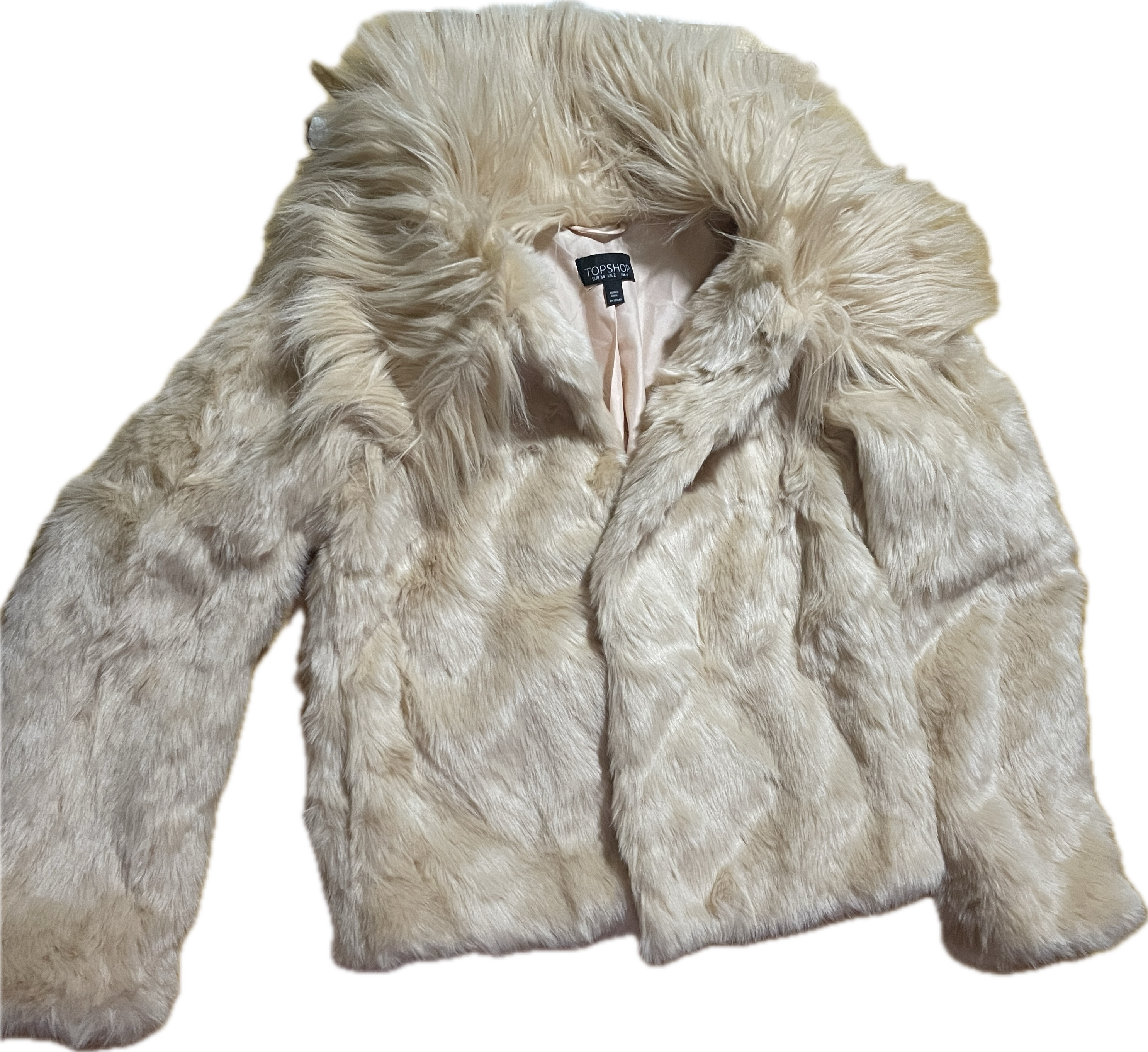 Chaqueta Faux Fur Palo Rosa TOPSHOP (XS) NUEVO  5