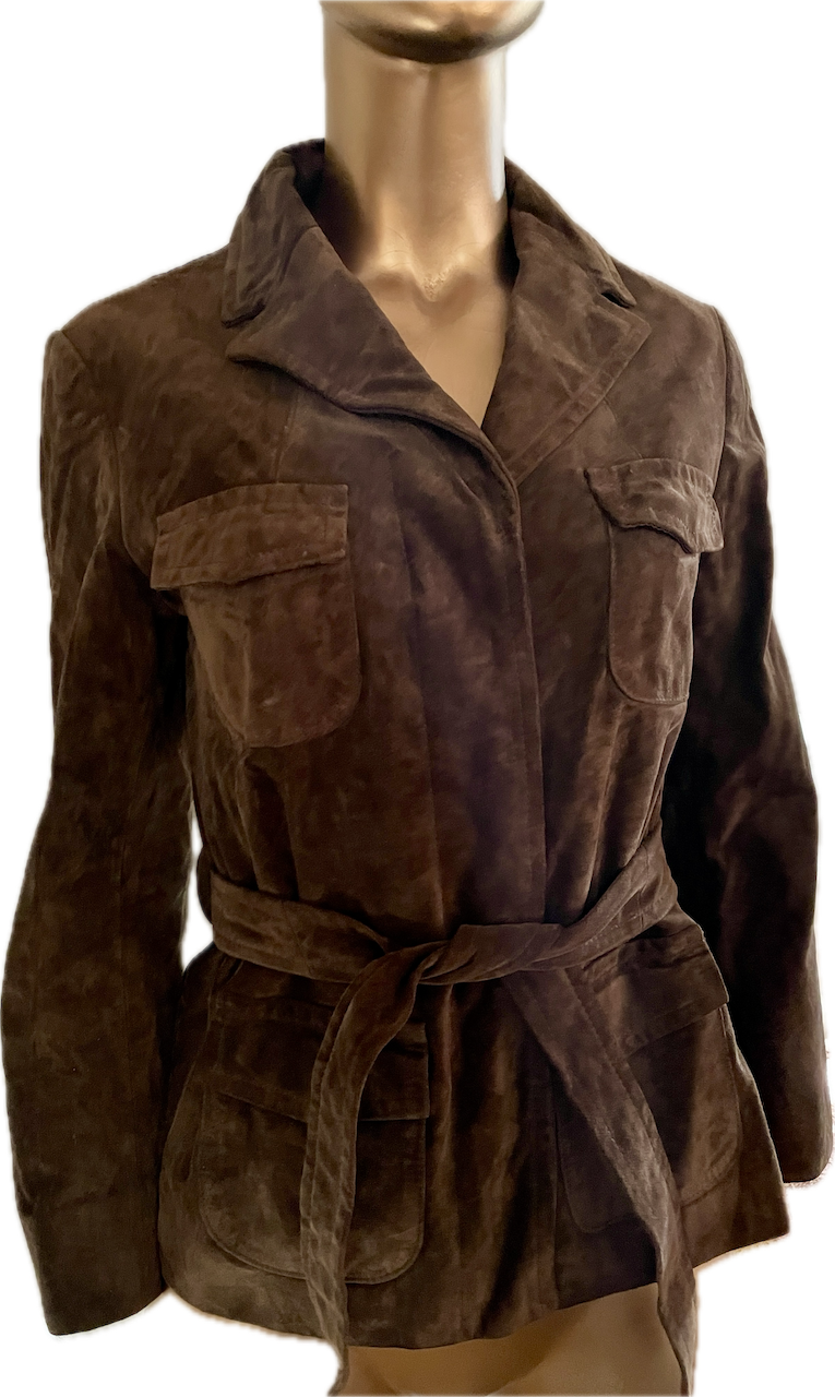 Chaqueta Cuero Gamuza Lazo ANN TAYLOR (XS) 2