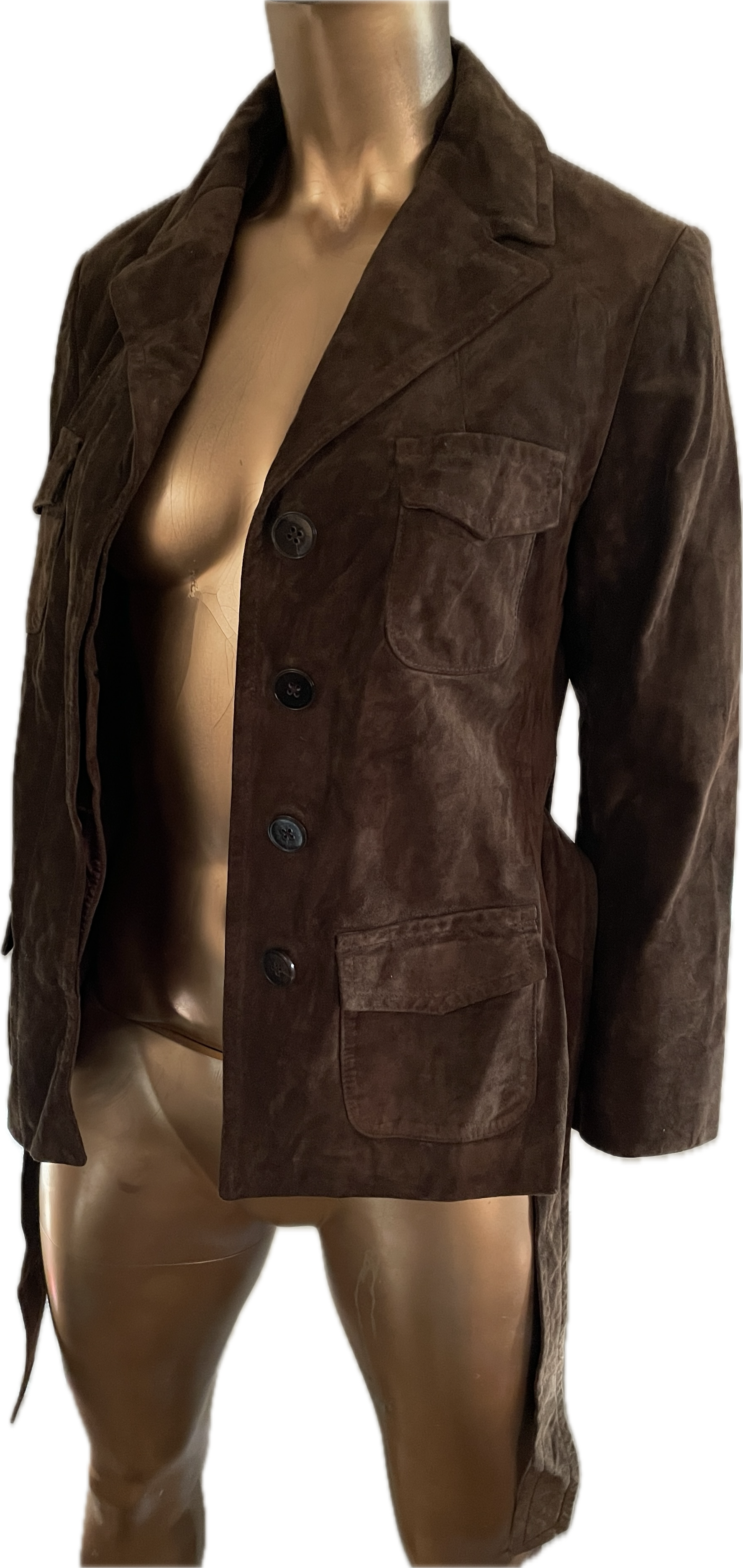 Chaqueta Cuero Gamuza Lazo ANN TAYLOR (XS) 4