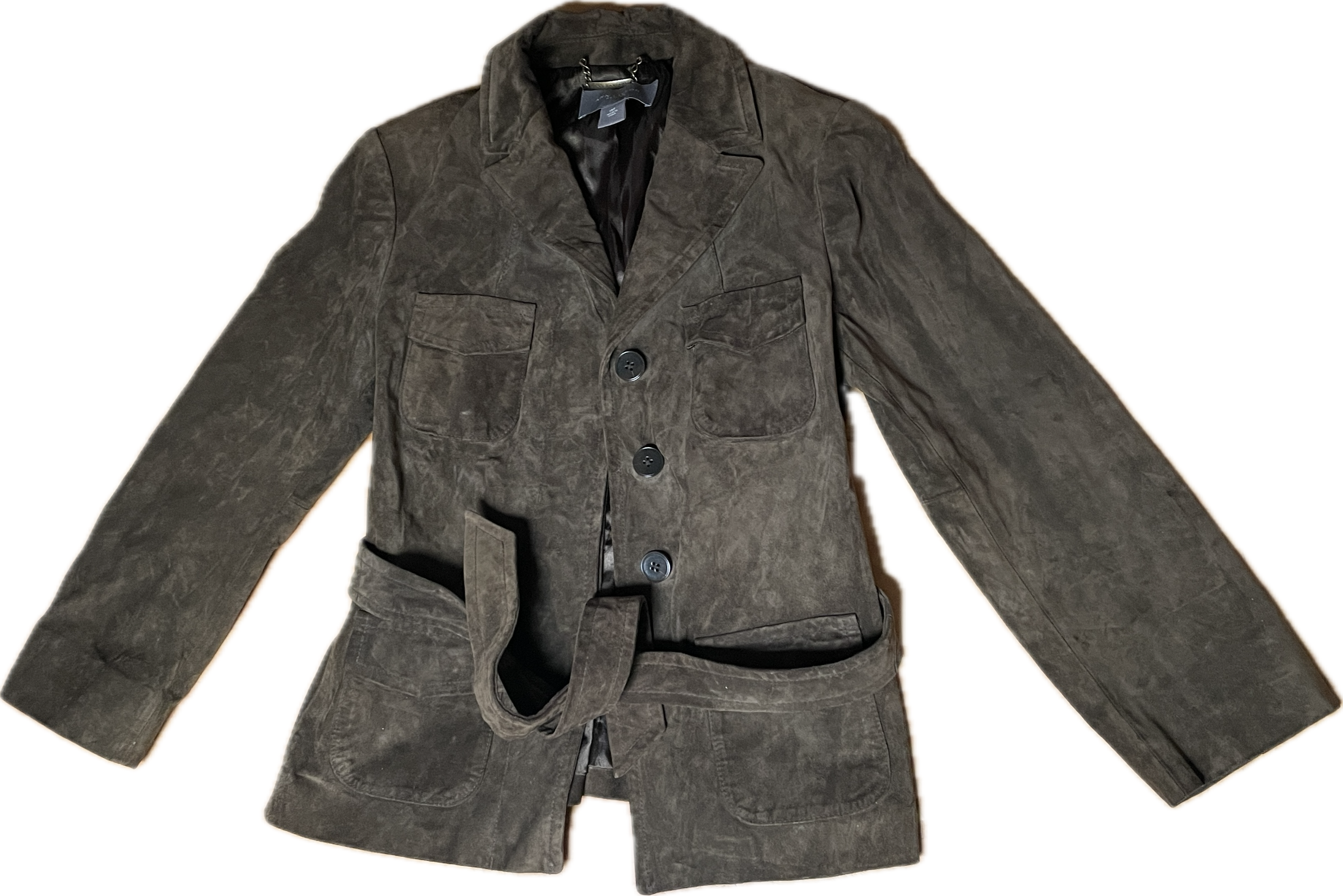 Chaqueta Cuero Gamuza Lazo ANN TAYLOR (XS) 5