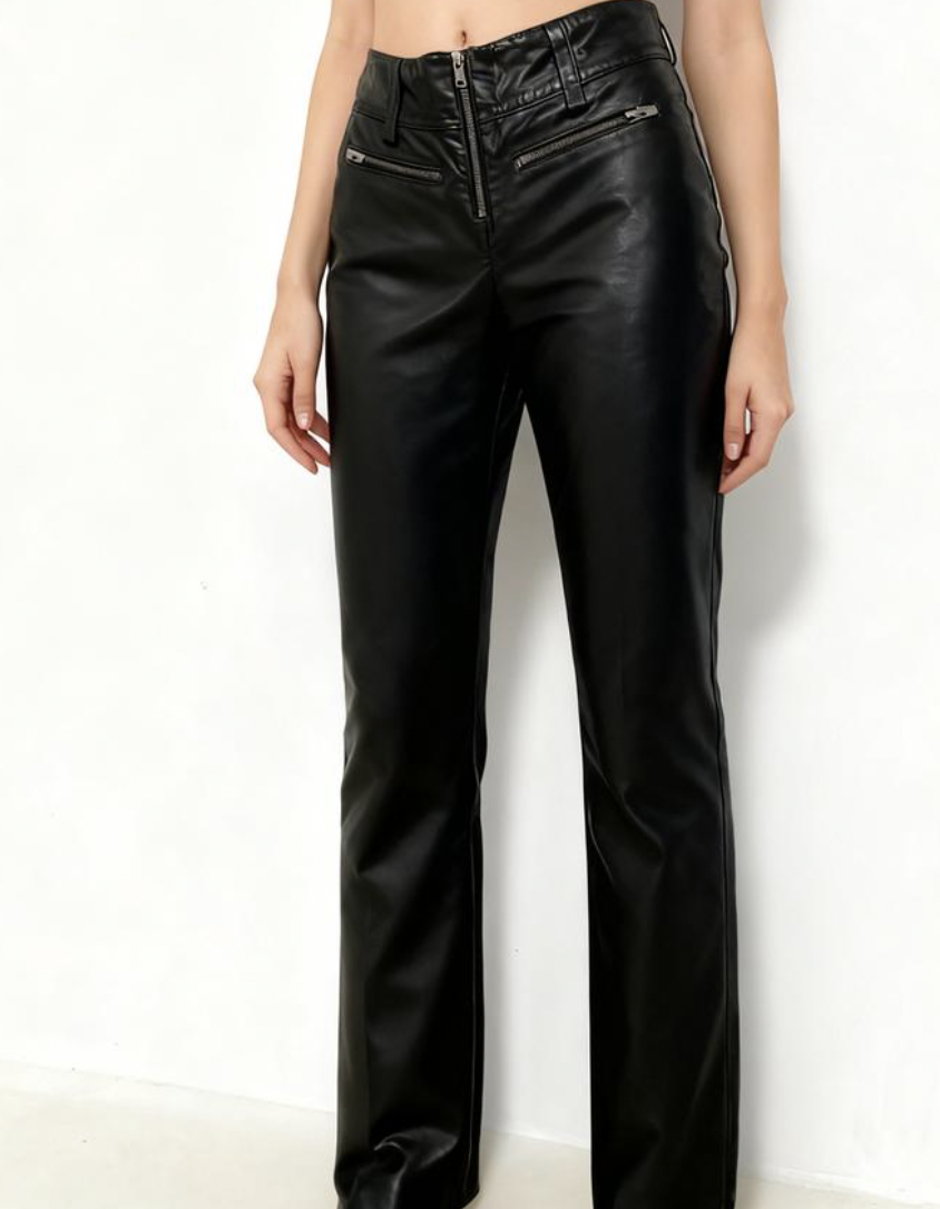 Pantalón 100% Cuero Cierres OLD NAVY (XS) 1