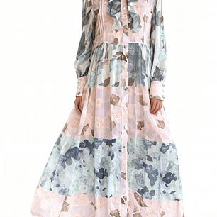 Tapado/Vestido Sheer CAMELLIA BY AFFECTION (L)