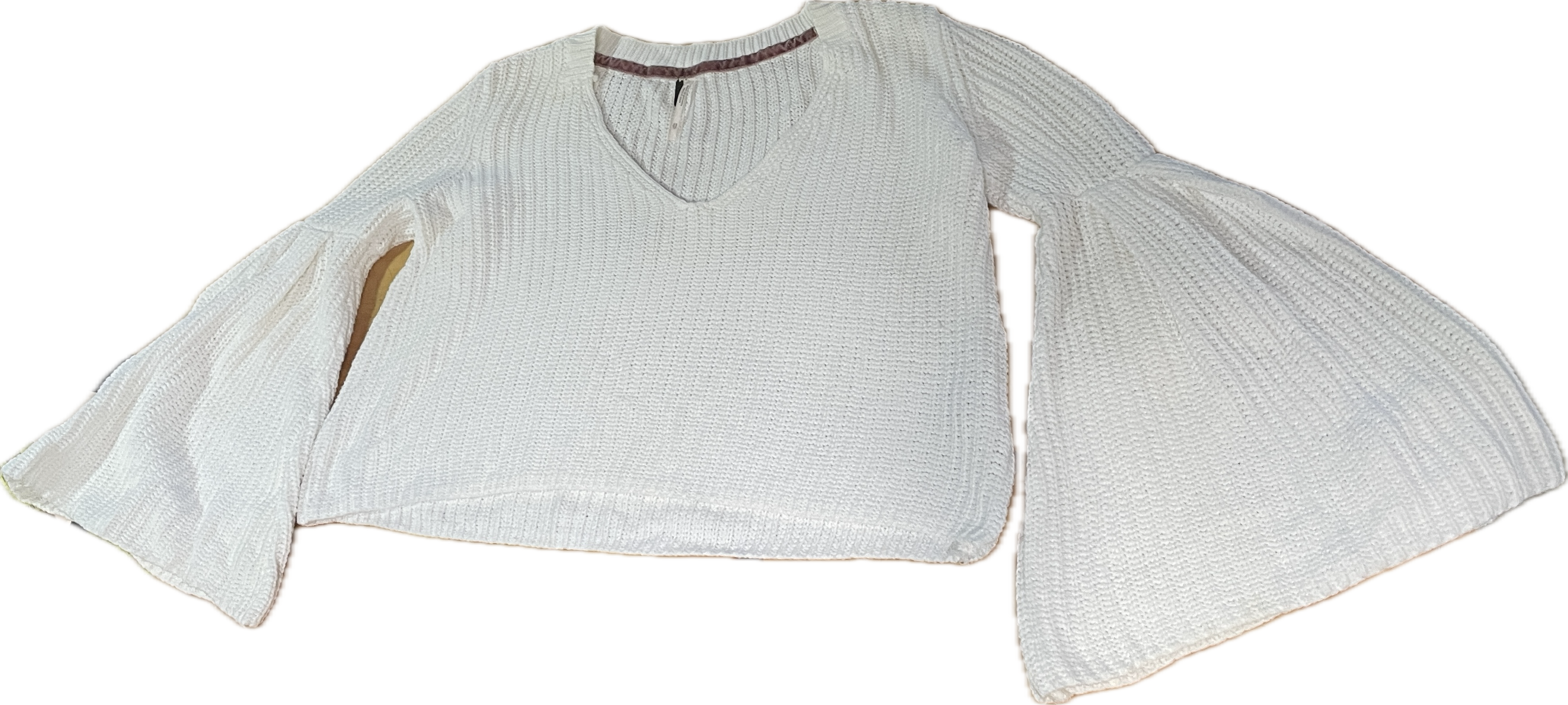 Suéter Damsel White Manga Acampanada FREE PEOPLE (XS-S) 3