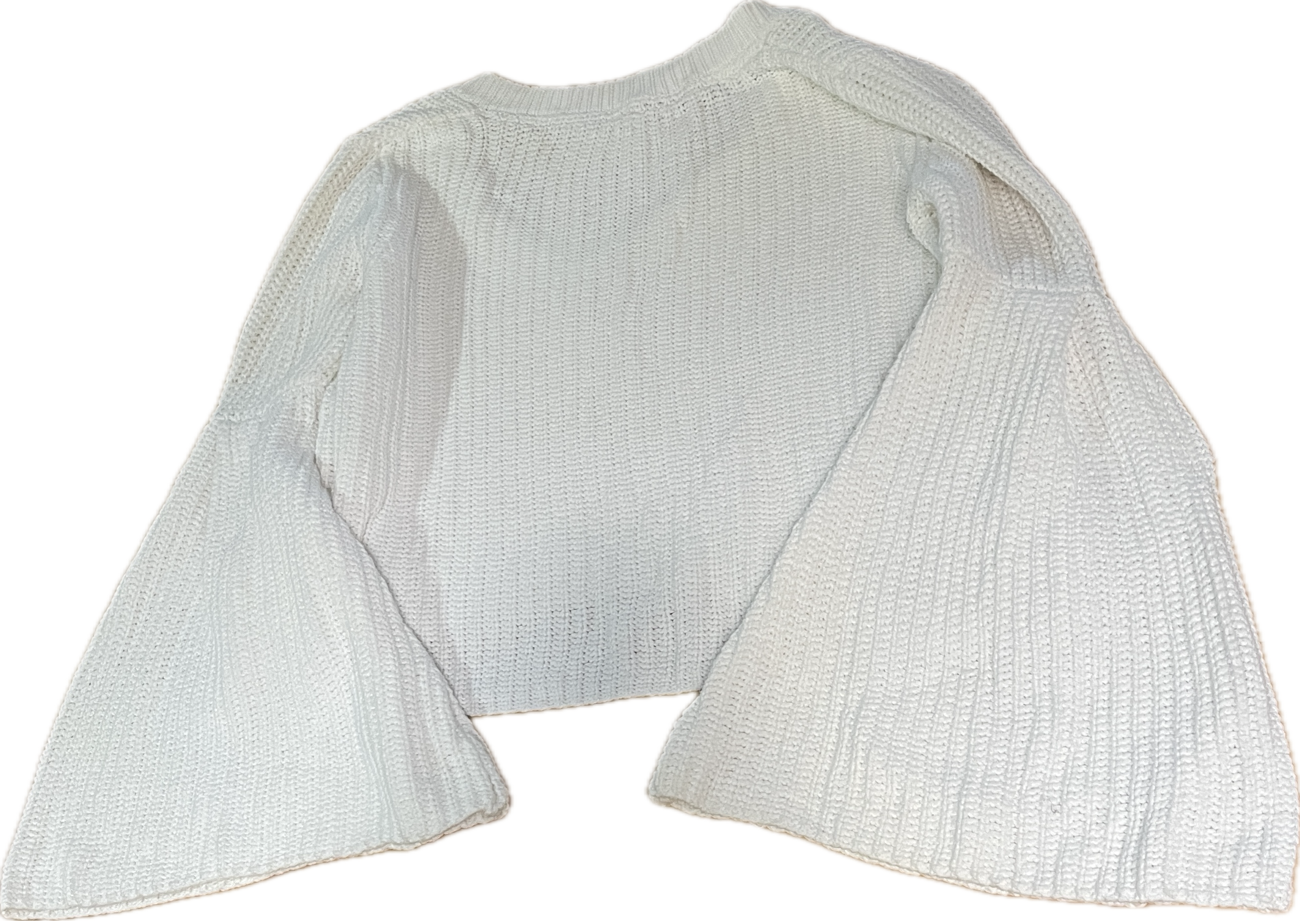 Suéter Damsel White Manga Acampanada FREE PEOPLE (XS-S) 5