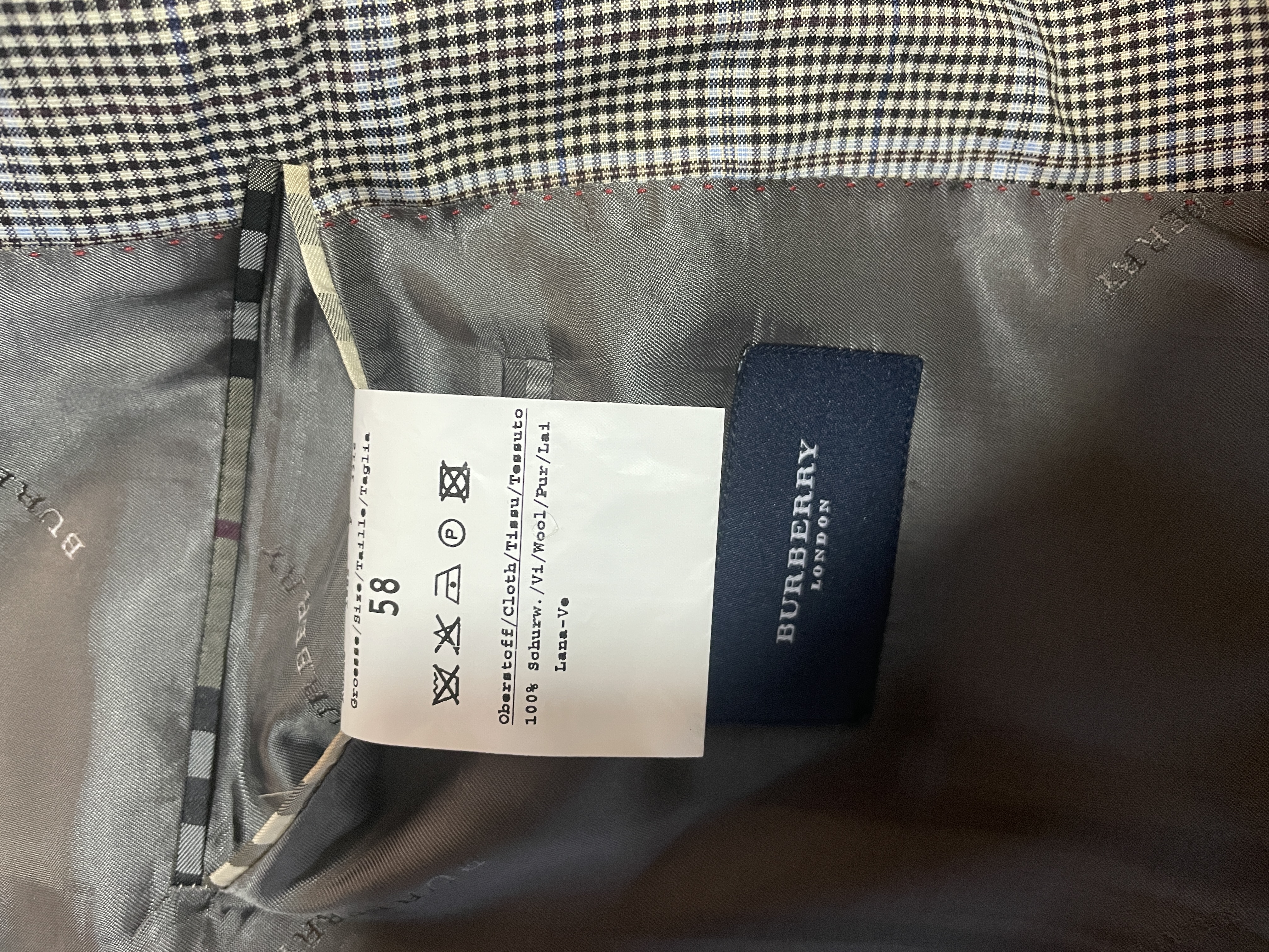 Blazer Price of Wales Hombre 100% lana BURBERRY (XXL) 2