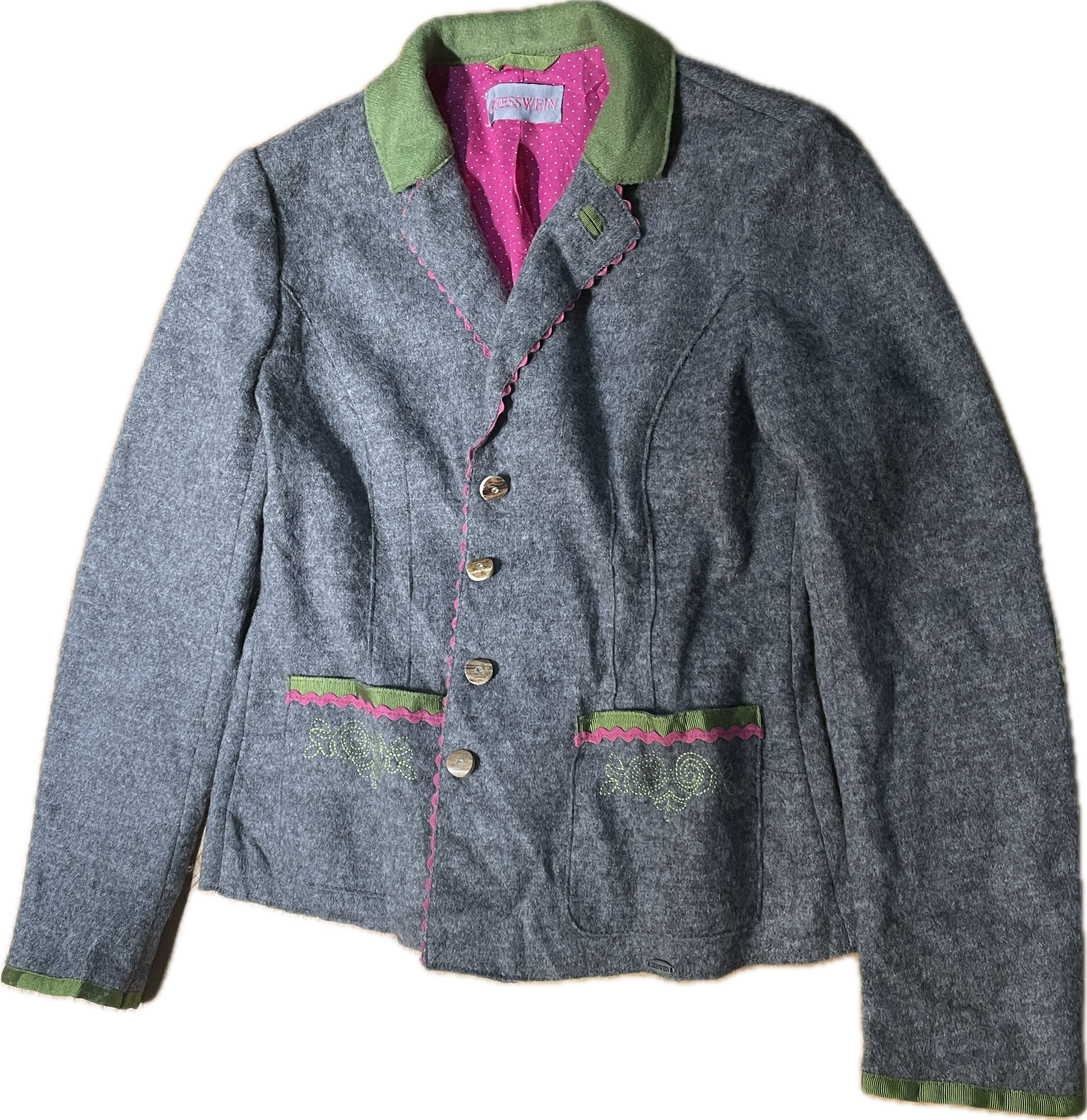 Blazer/Cardigan Trachtenjanker 100% Lana Vírgen GIESSWEIN (M) COMO NUEVO 2