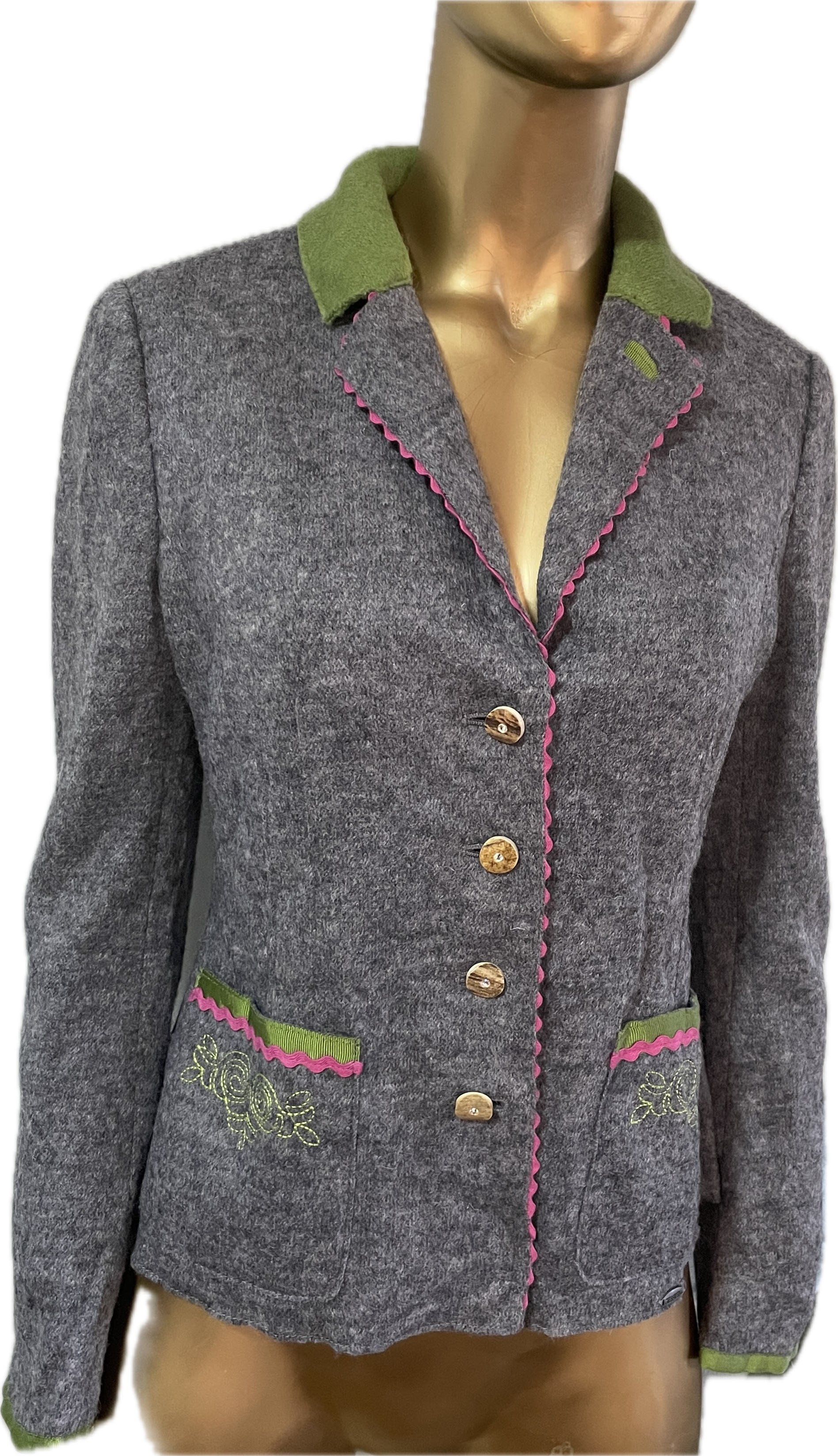 Blazer/Cardigan Trachtenjanker 100% Lana Vírgen GIESSWEIN (M) COMO NUEVO 3