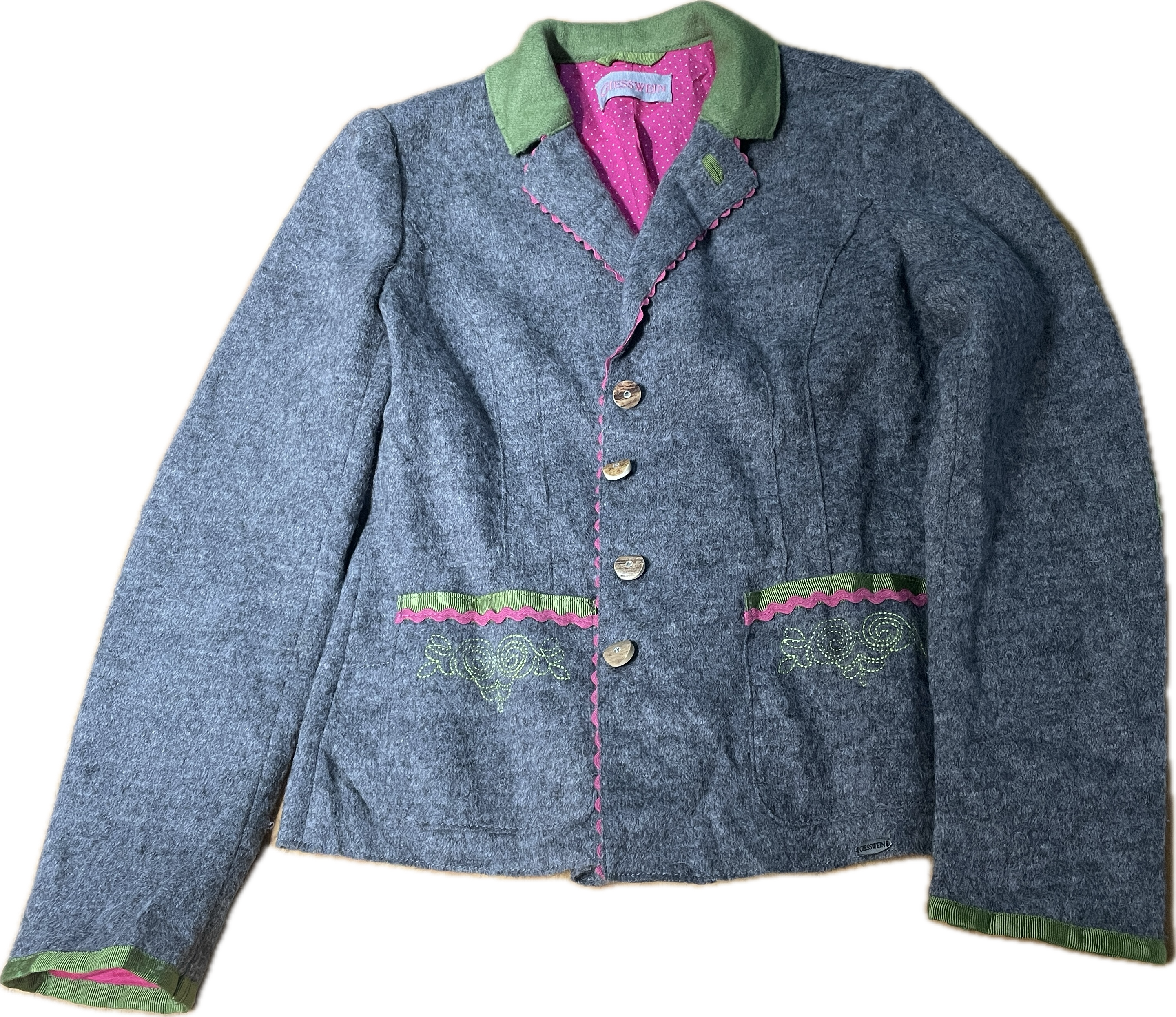 Blazer/Cardigan Trachtenjanker 100% Lana Vírgen GIESSWEIN (M) COMO NUEVO 8