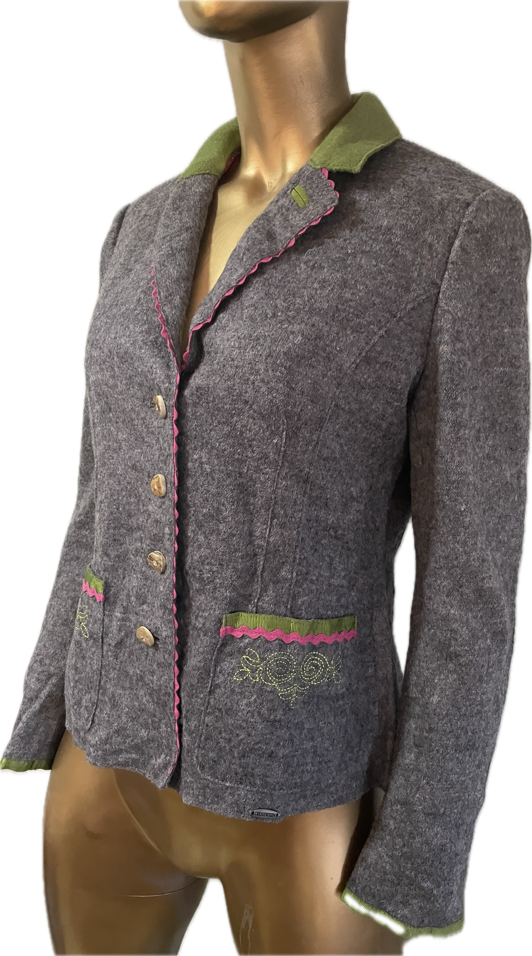 Blazer/Cardigan Trachtenjanker 100% Lana Vírgen GIESSWEIN (M) COMO NUEVO 9