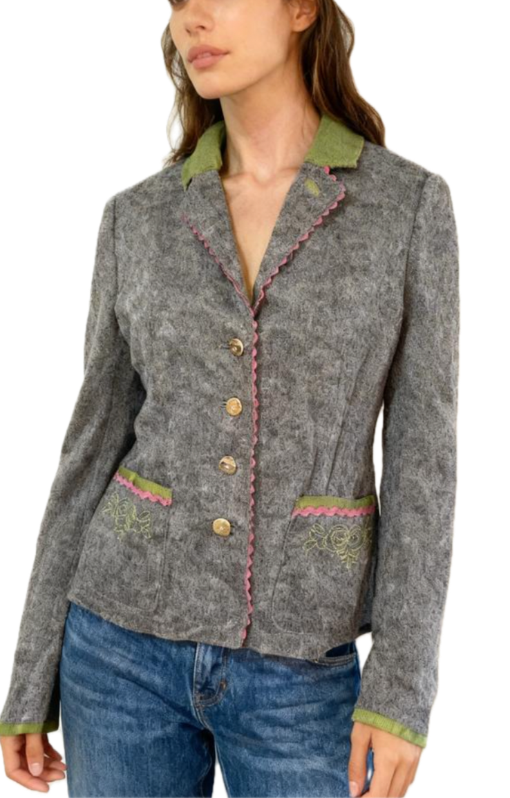 Blazer/Cardigan Trachtenjanker 100% Lana Vírgen GIESSWEIN (M) COMO NUEVO 1