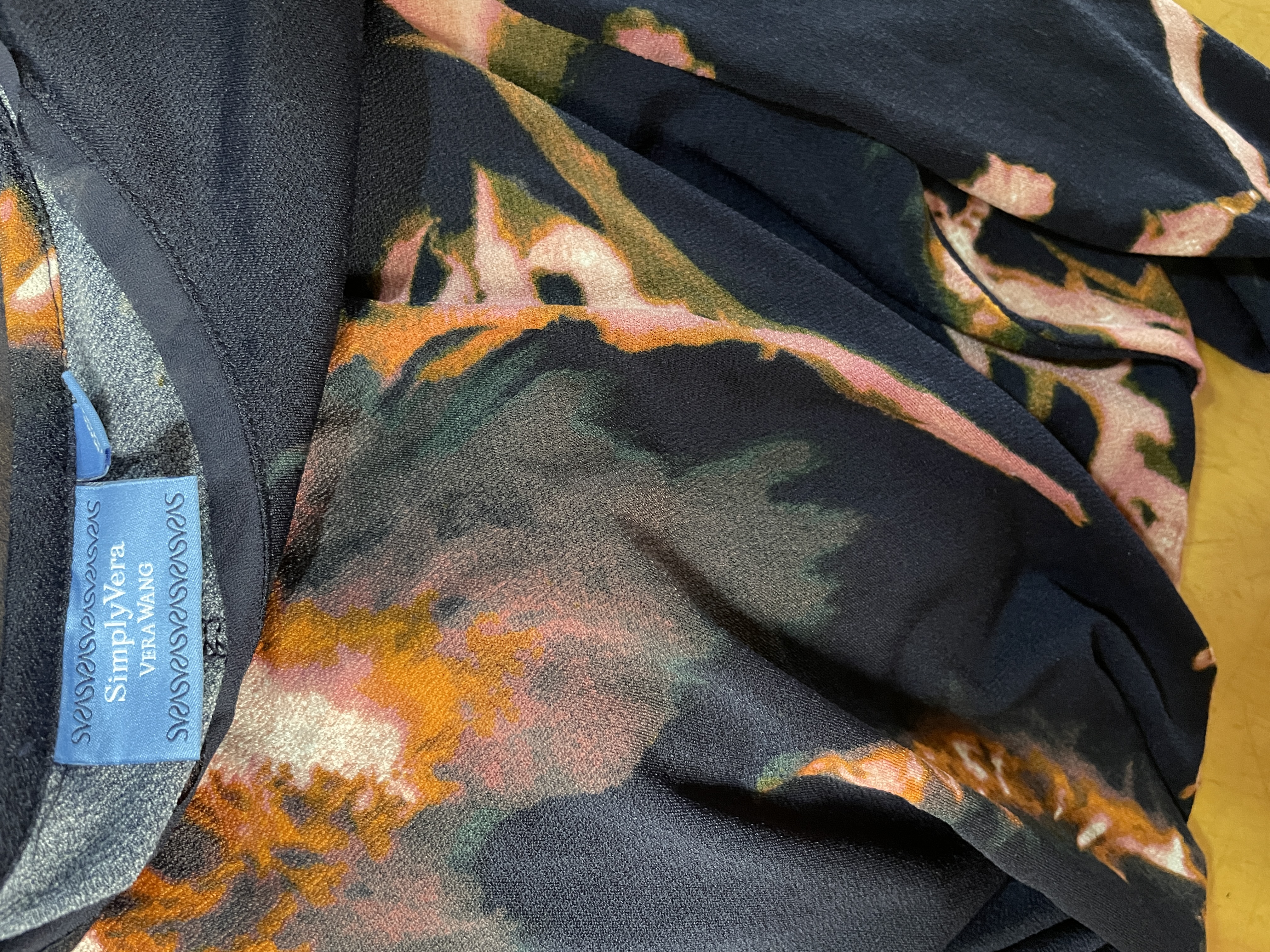 Vestido Cuello Drapeado Sheat Dress VERA WANG (S-M) COMO NUEVO 3