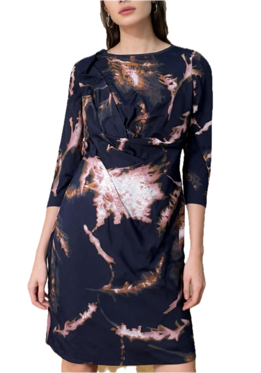 Vestido Cuello Drapeado Sheat Dress VERA WANG (S-M) COMO NUEVO 1