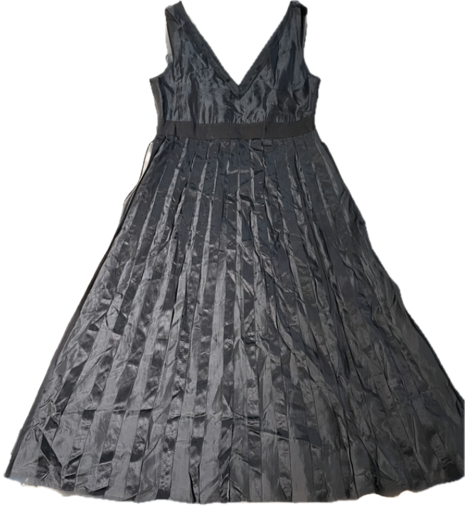 Vestido Plisado Jil Sander Style 100% Seda MARIE LUND COPENHAGEN (XS) NUEVO 3