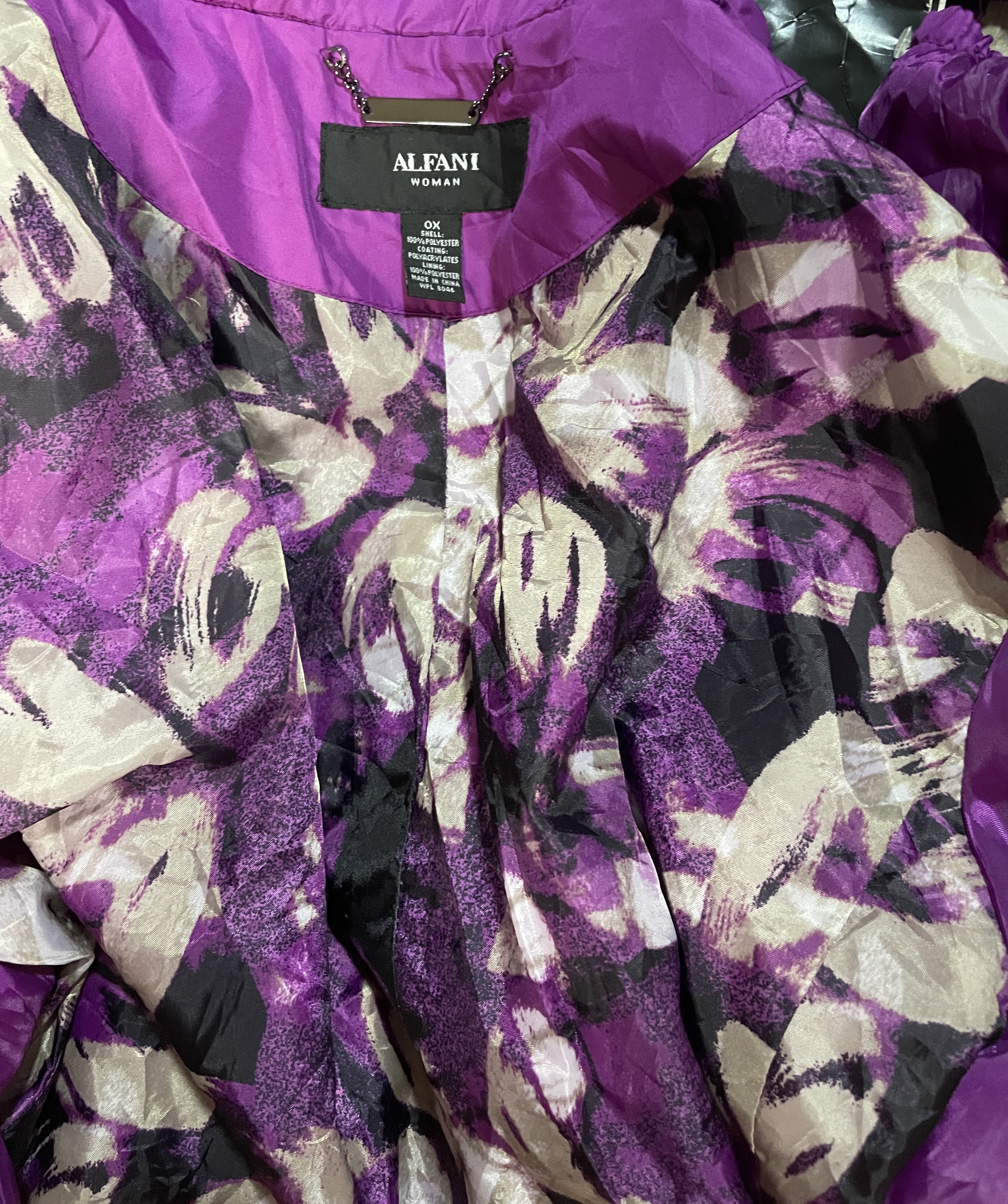Parka Cortavientos Wild Flower ALFANI (XL) NUEVO CON ETIQUETAS 6