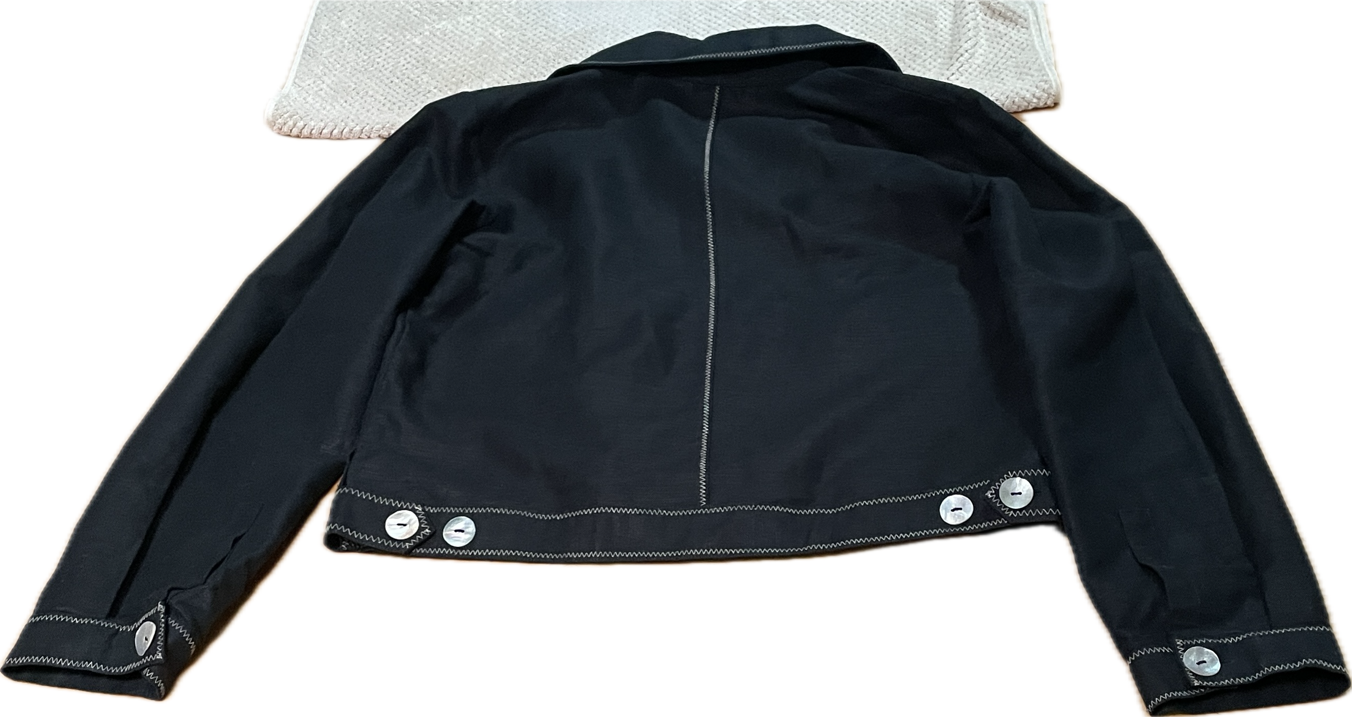 Blazer Midshipman Cropped 100% Lino RICHARD MALCOLM (M) COMO NUEVO 3