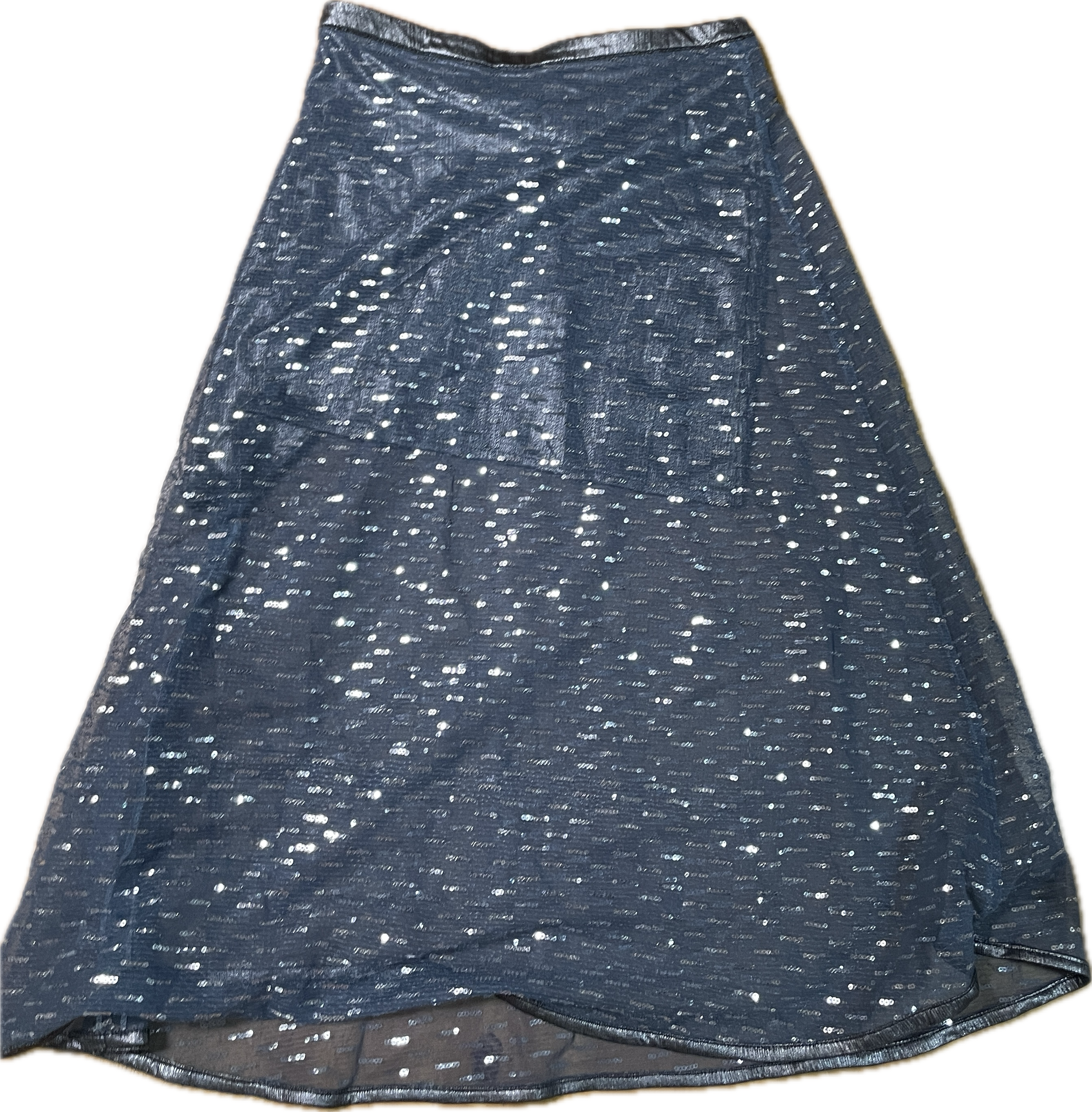 Falda Maxi Transparencia Lentejuelas CARO CRIADO (M) NUEVO CON ETIQUETAS 5