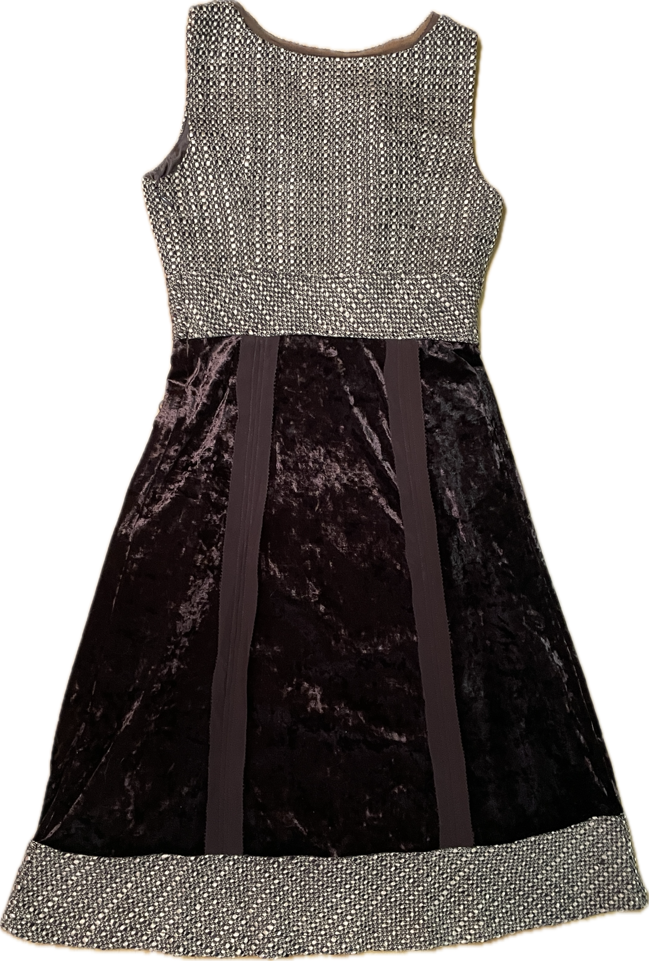 Vestido Tweed Velvet ALMOST FAMOUS LONDON (S) NUEVO  4