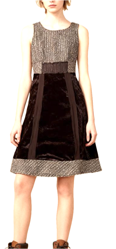 Vestido Tweed Velvet ALMOST FAMOUS LONDON (S) NUEVO  1