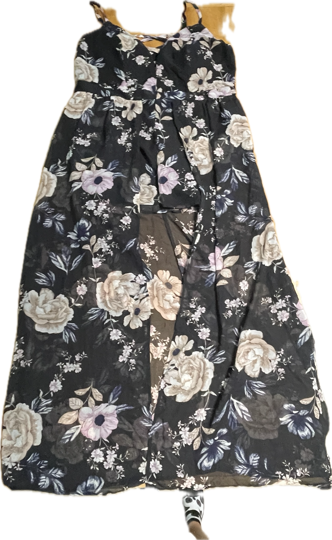 Jumpsuit Short Gasa Flores MARIANNE (XL) NUEVO CON ETIQUETAS 3