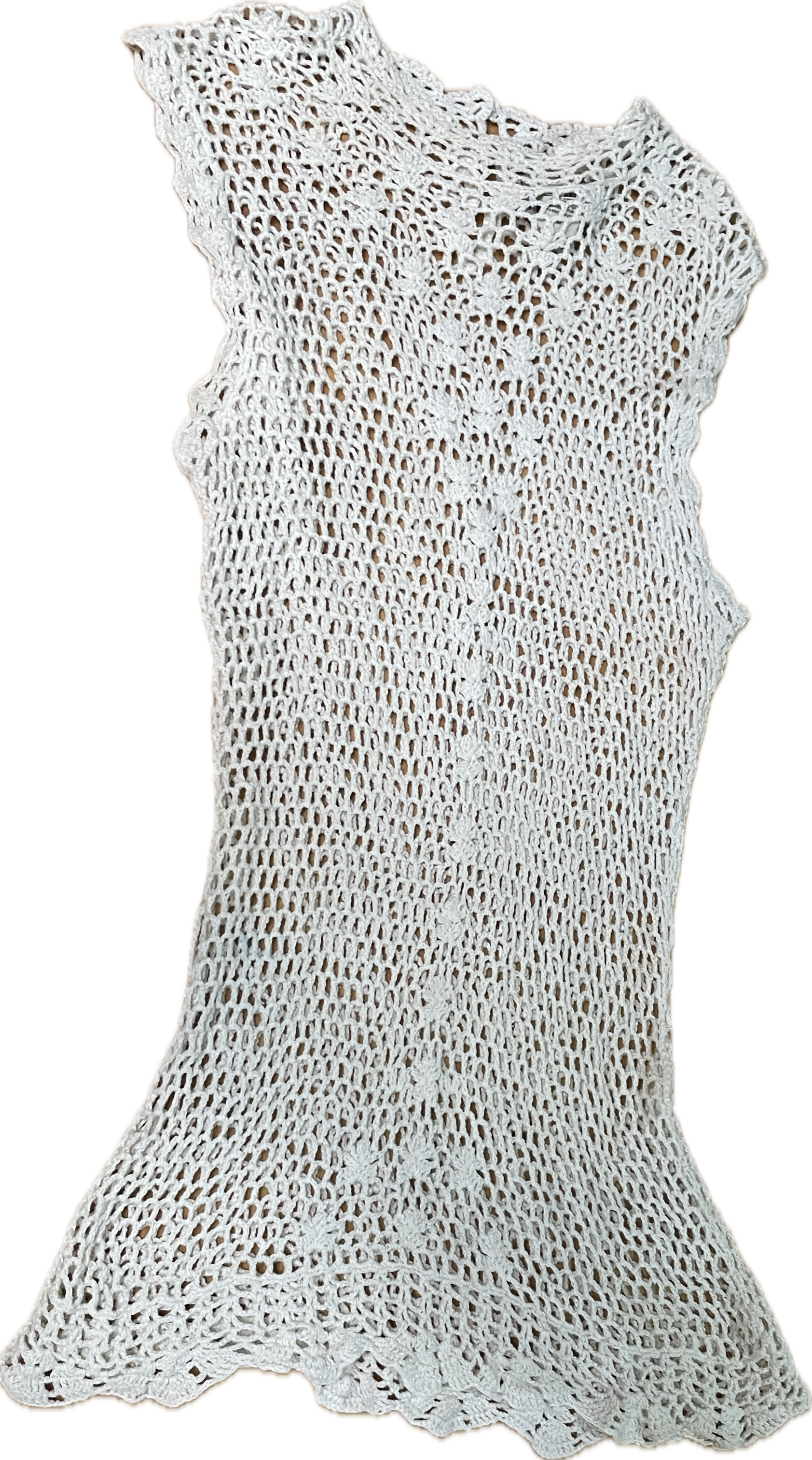 Tank Top Crochet 55% Lino BANANA REPUBLIC (S)  3