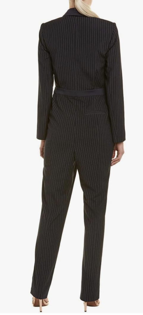 Enterito Smoking Pinstripe Faux Wrap BCBGMAXAZRIA (S) NUEVO 2