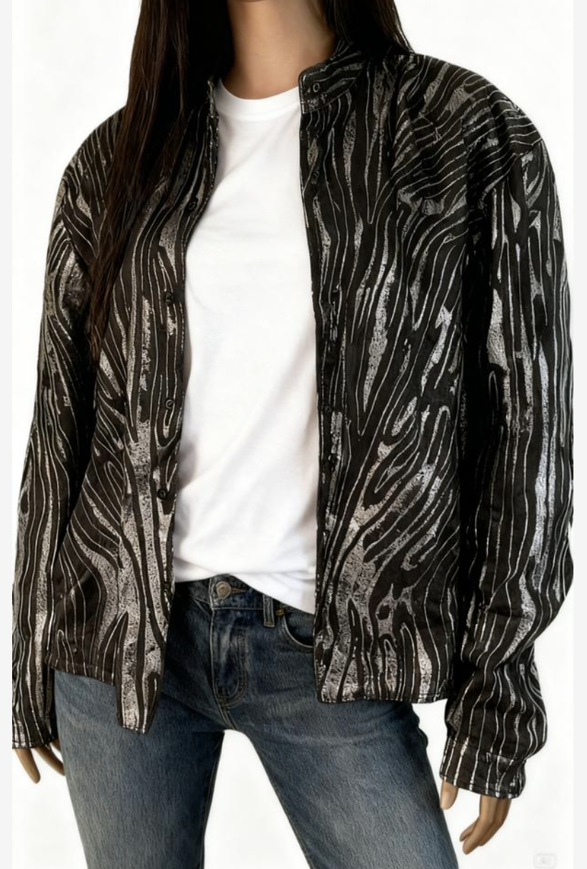 Chaqueta 100% Cuero Oveja Diseño (L) NUEVO 1