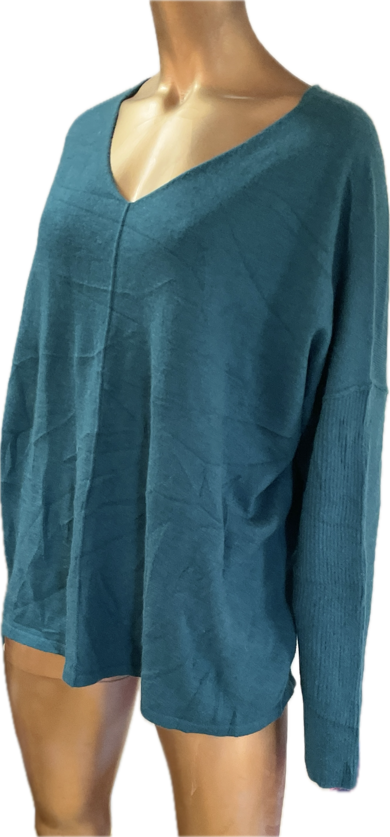 Suéter 100% Cachemira Teal SOFT SURROUNDINGS (XL) NUEVO CON ETIQUETAS  4
