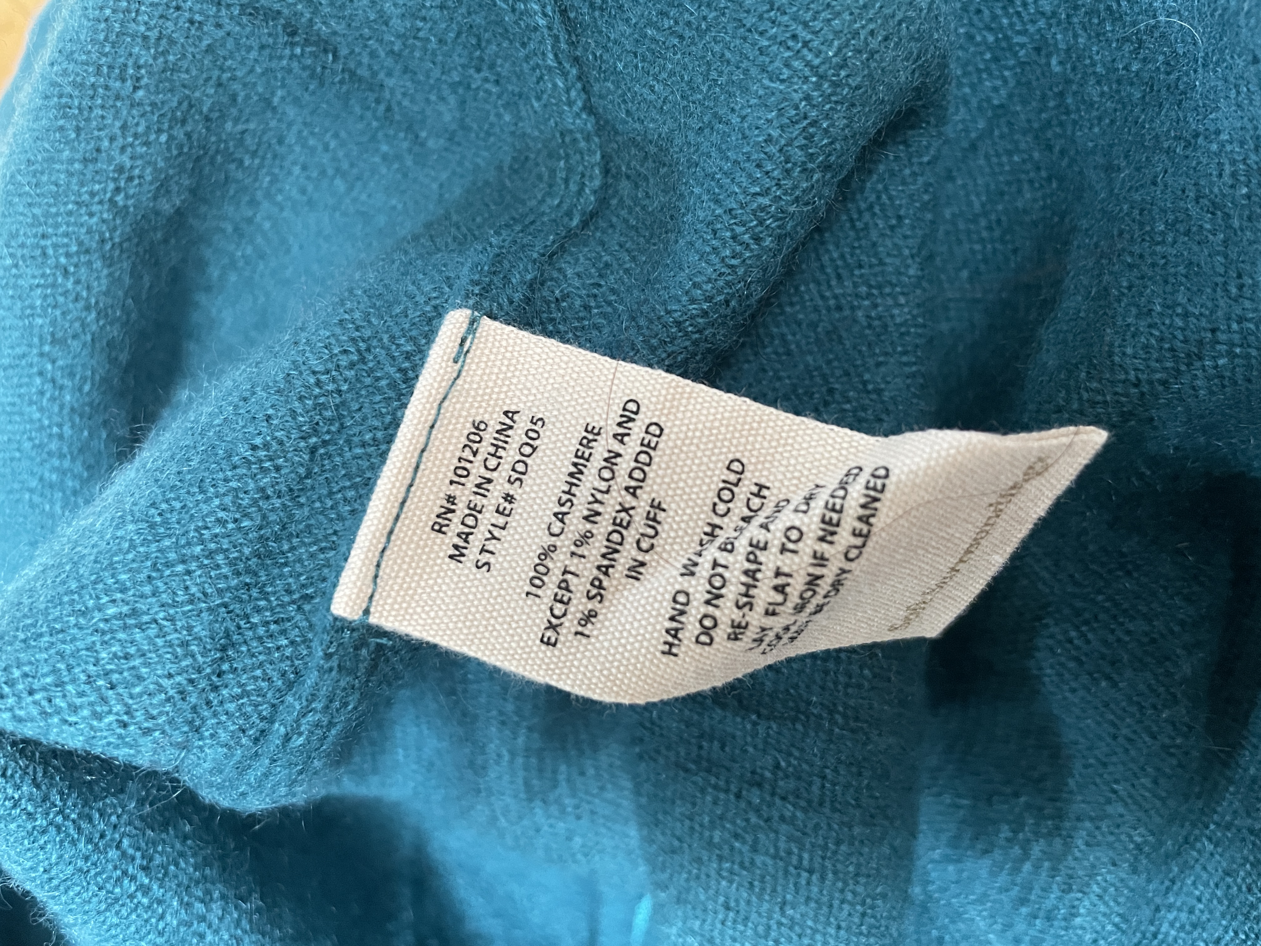 Suéter 100% Cachemira Teal SOFT SURROUNDINGS (XL) NUEVO CON ETIQUETAS  5