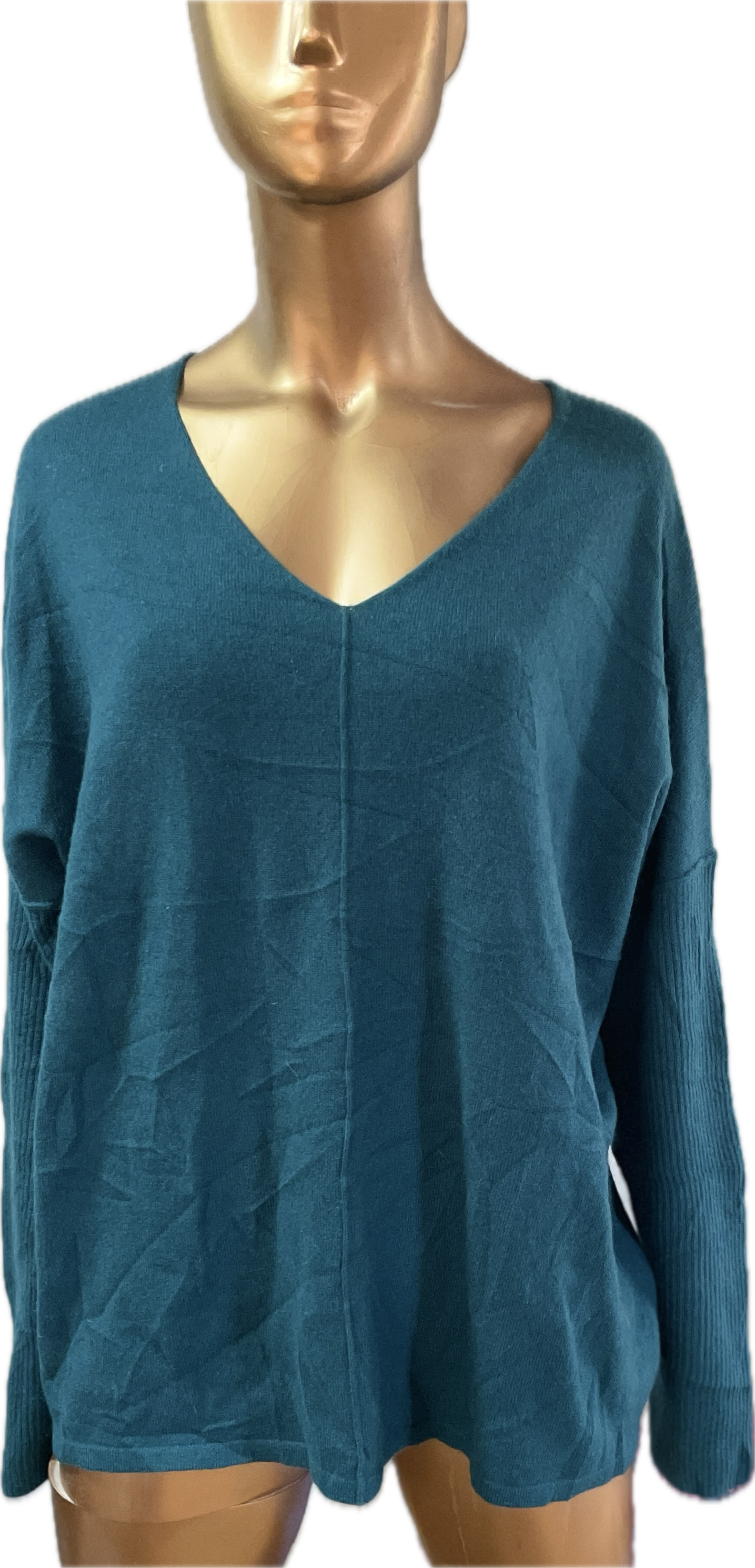 Suéter 100% Cachemira Teal SOFT SURROUNDINGS (XL) NUEVO CON ETIQUETAS  8