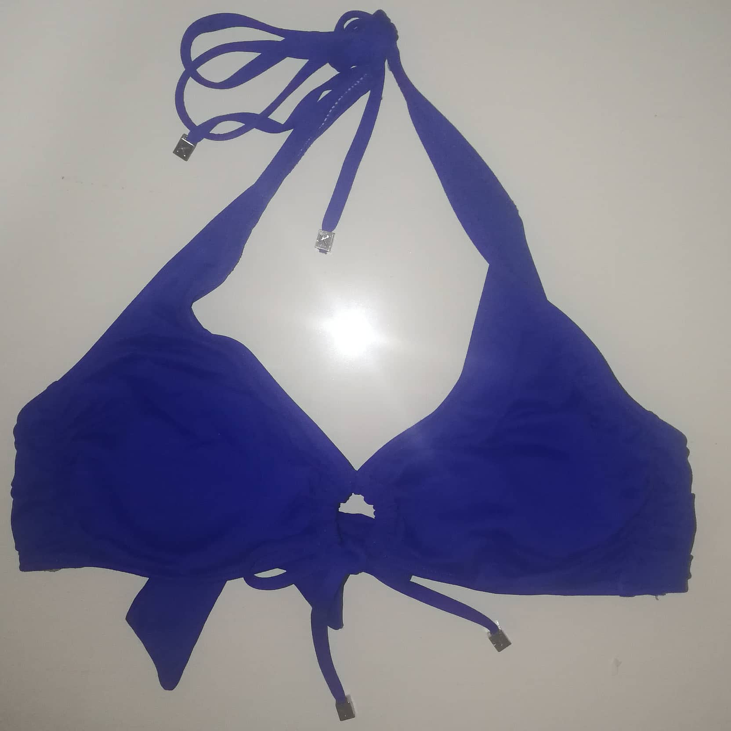 Top Bikini Amarras Azul Rey DKNY (S-M) 3