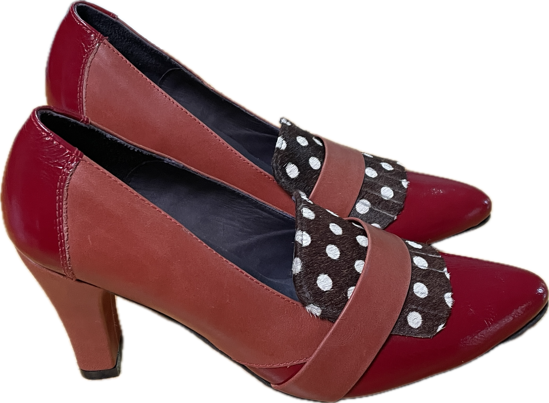 Zapatos Taco Pinup Vintage Cuero FRANZÁ (38) NUEVO 2
